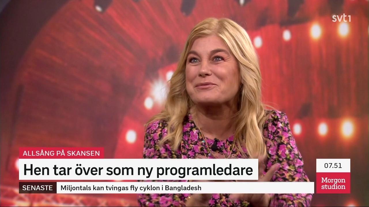 Pernilla Wahlgren presenterades i SVT Morgonstudion.