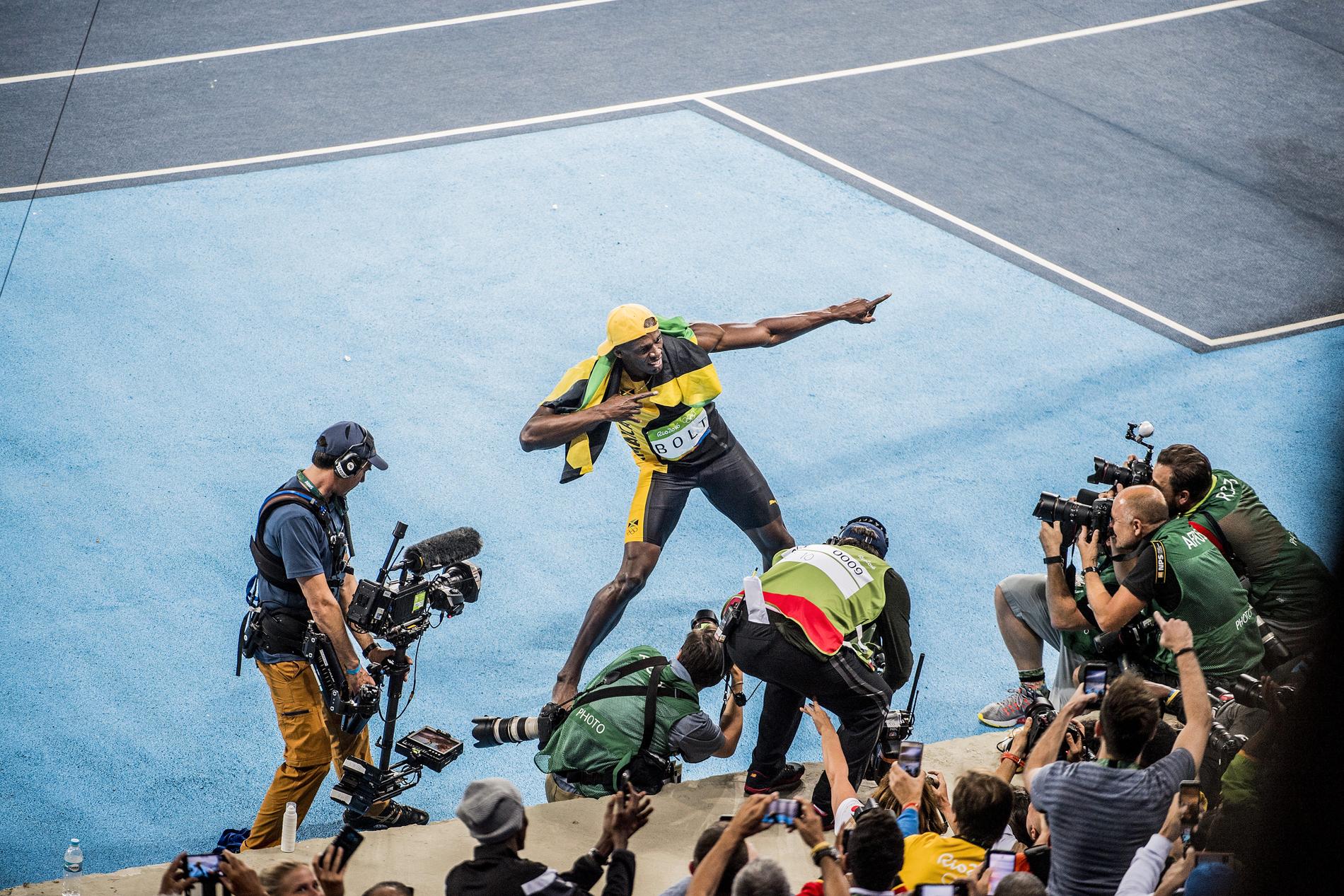 Usain Bolt under OS i Rio.