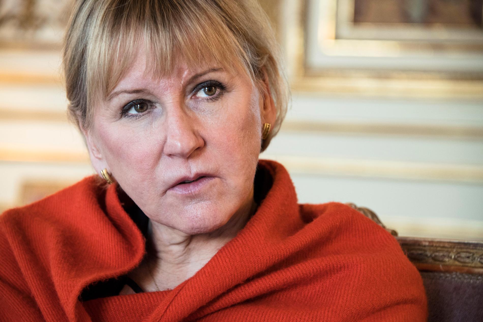 Margot Wallström, utrikesminister.