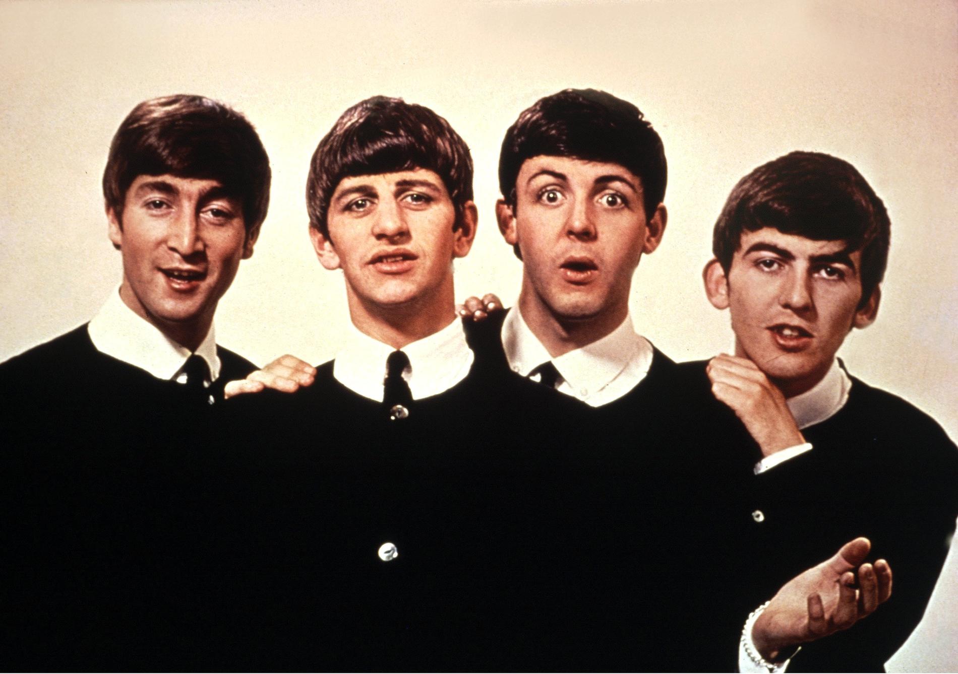 John Lennon, Ringo Starr, Paul McCartney och George Harrison 1963. Arkivbild.