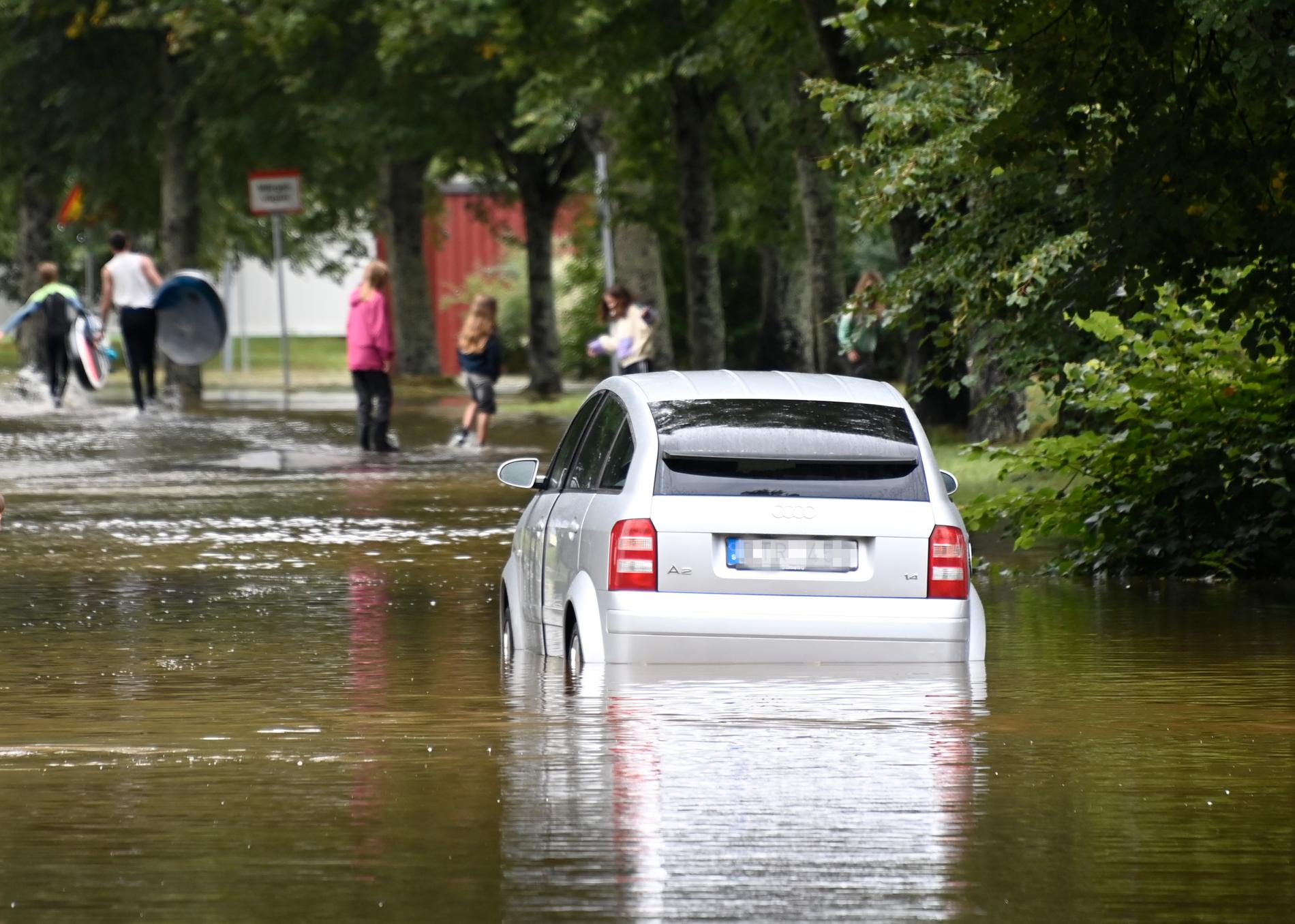 Översvämningar i Gävle förra veckan. 