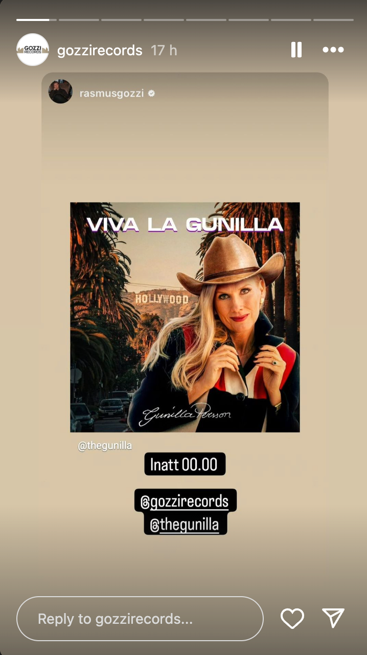 Gunilla Perssons låt ”Viva la Gunilla” släppes på Spotify natten mot fredagen. 