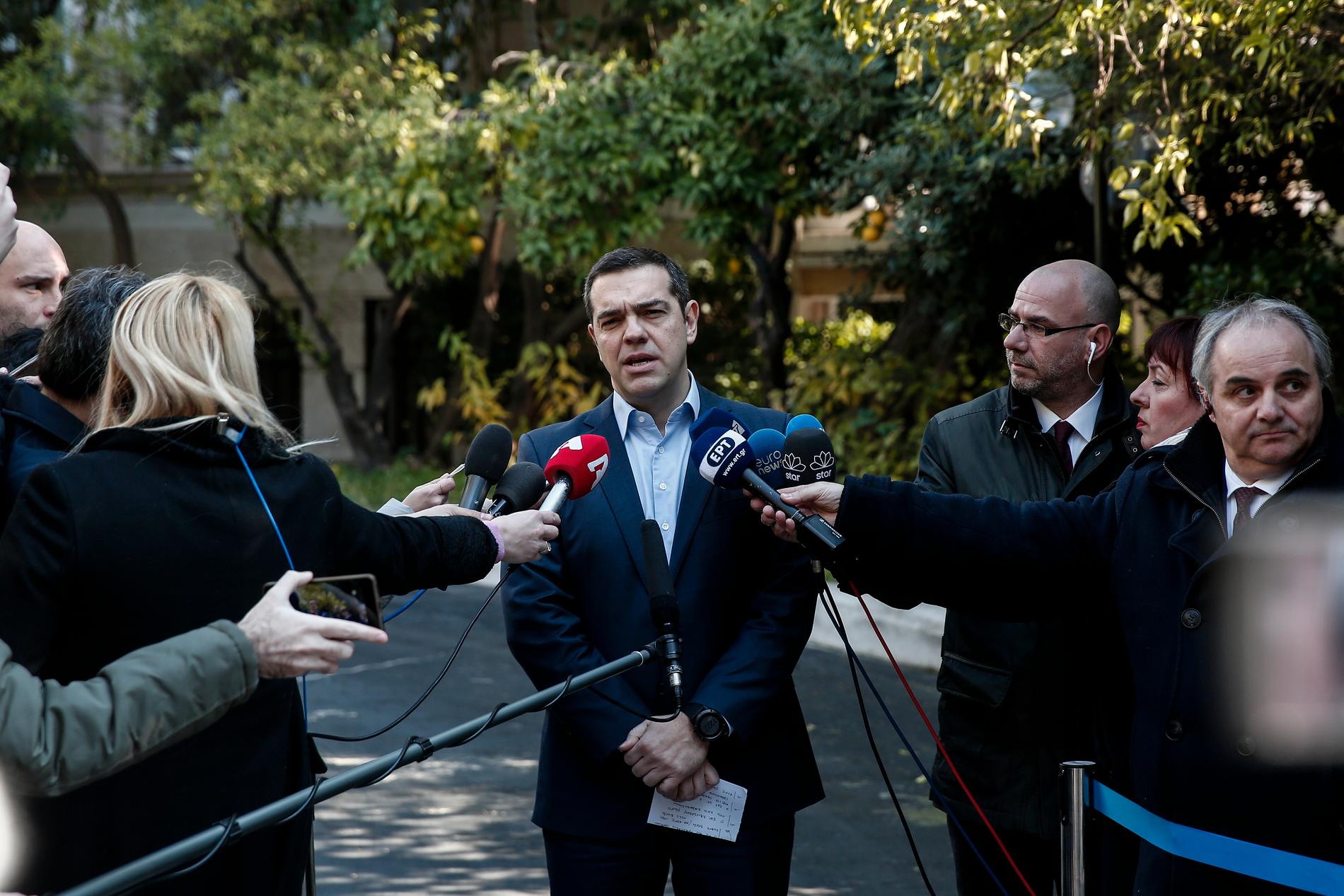 Greklands parlament kommer hålla en förtroendeomröstning om premiärminister Alexis Tsipras regering på onsdag. Arkivbild.