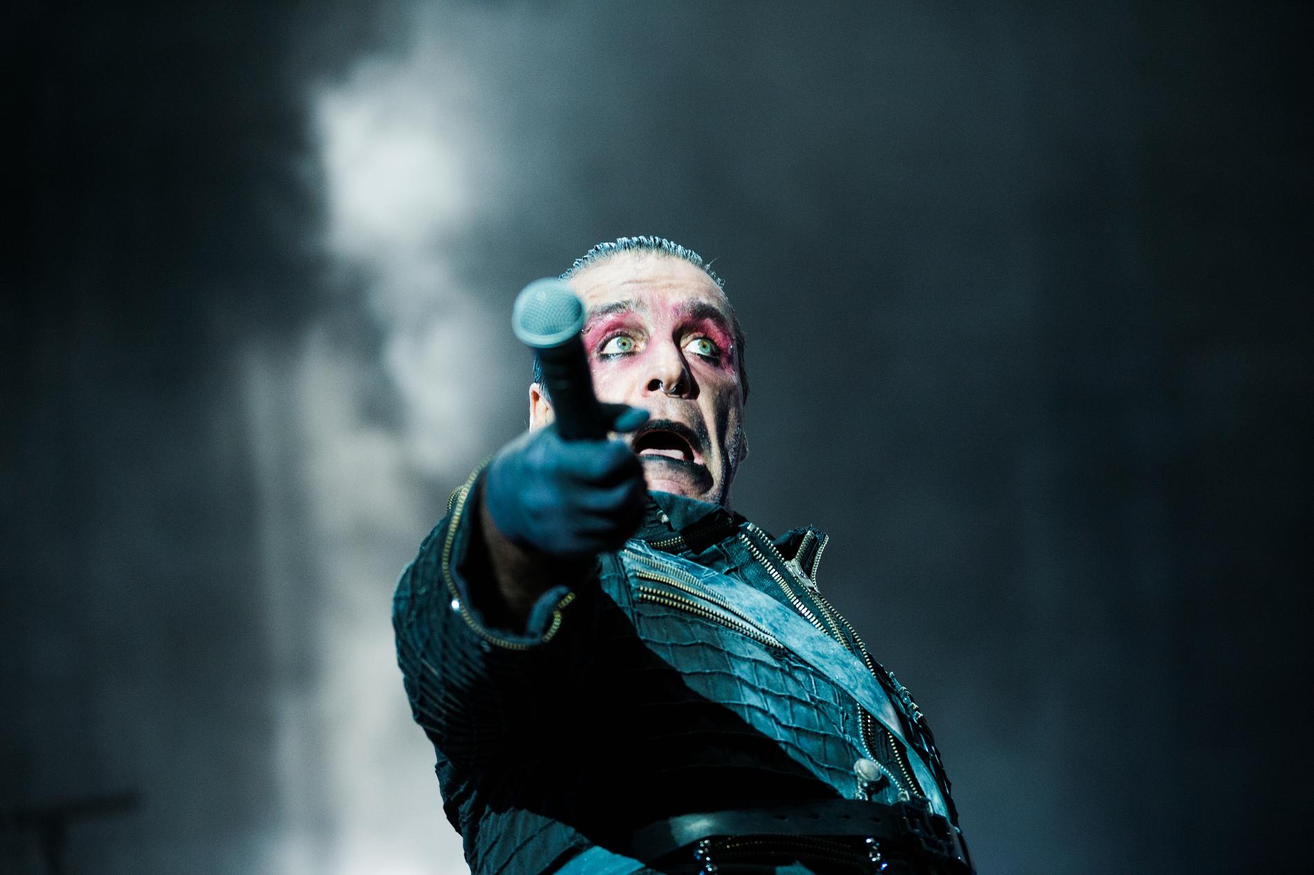 Det tyska industrimetalbandet Rammstein när de uppträdde på Bråvallafestivalen 2016. Arkivbild.