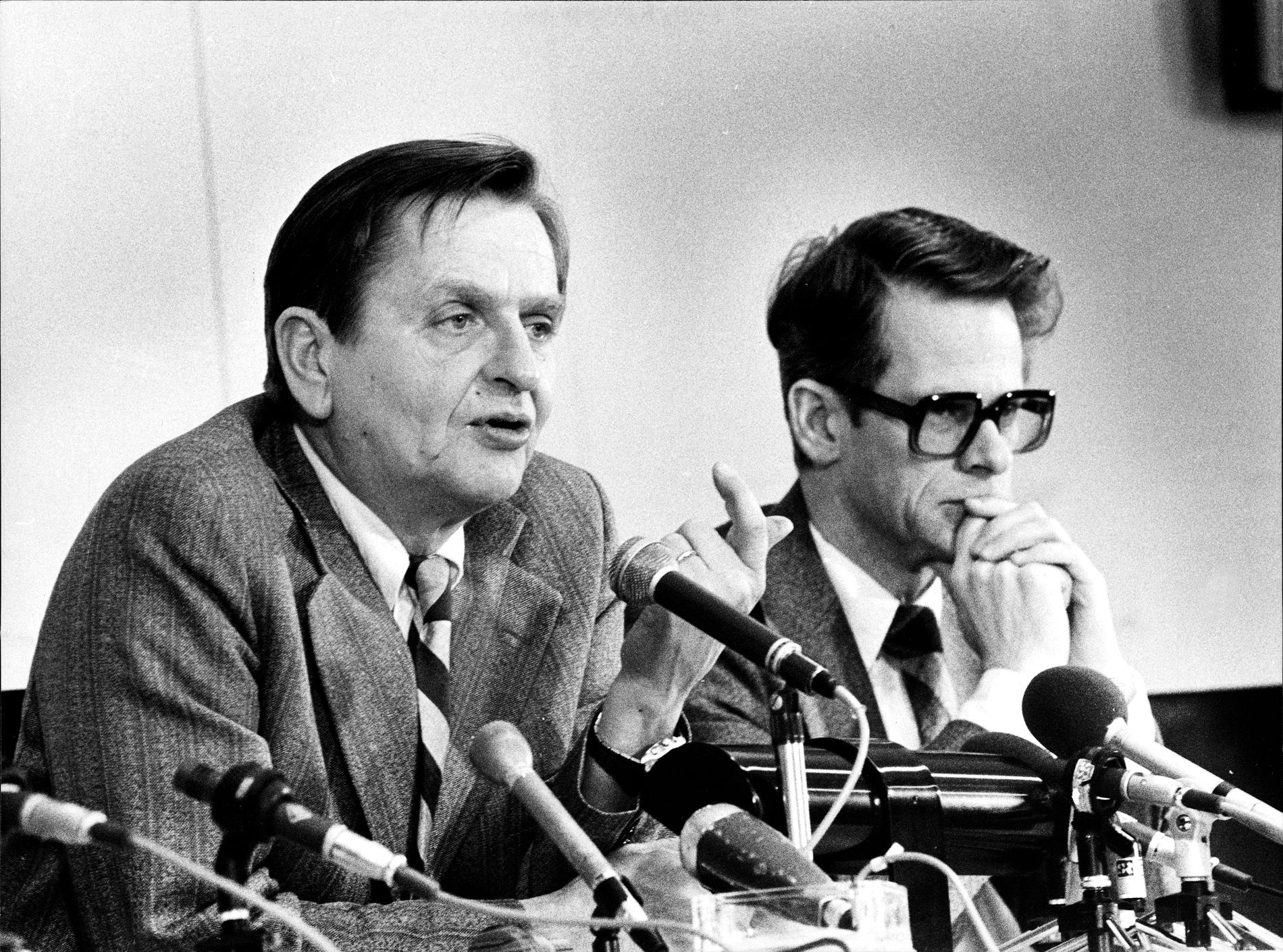 Olof Palme och Ingvar Carlsson 1979.