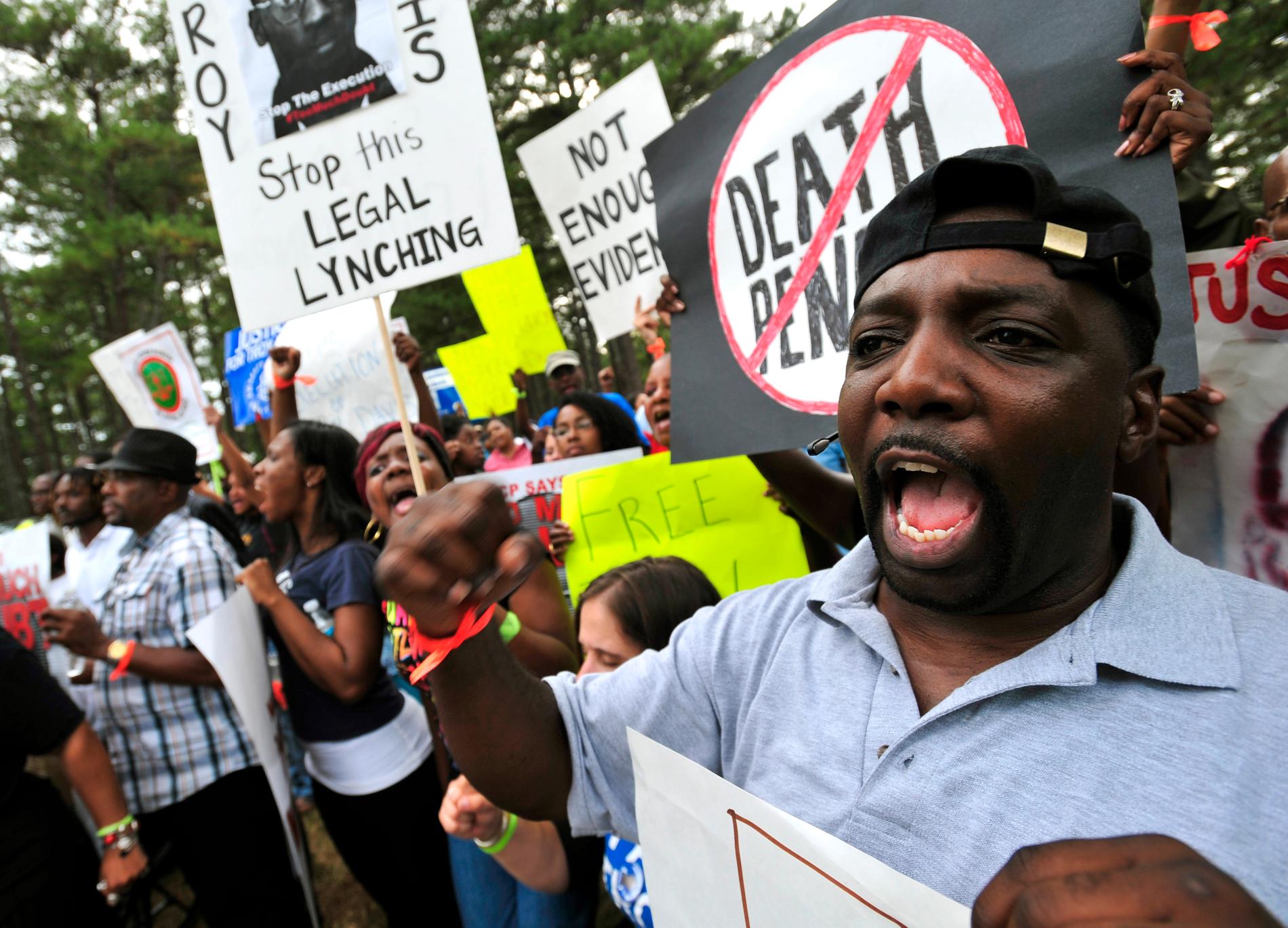 Demonstrationer mot dödsstraff i delstaten Georgia i USA. Arkivbild.