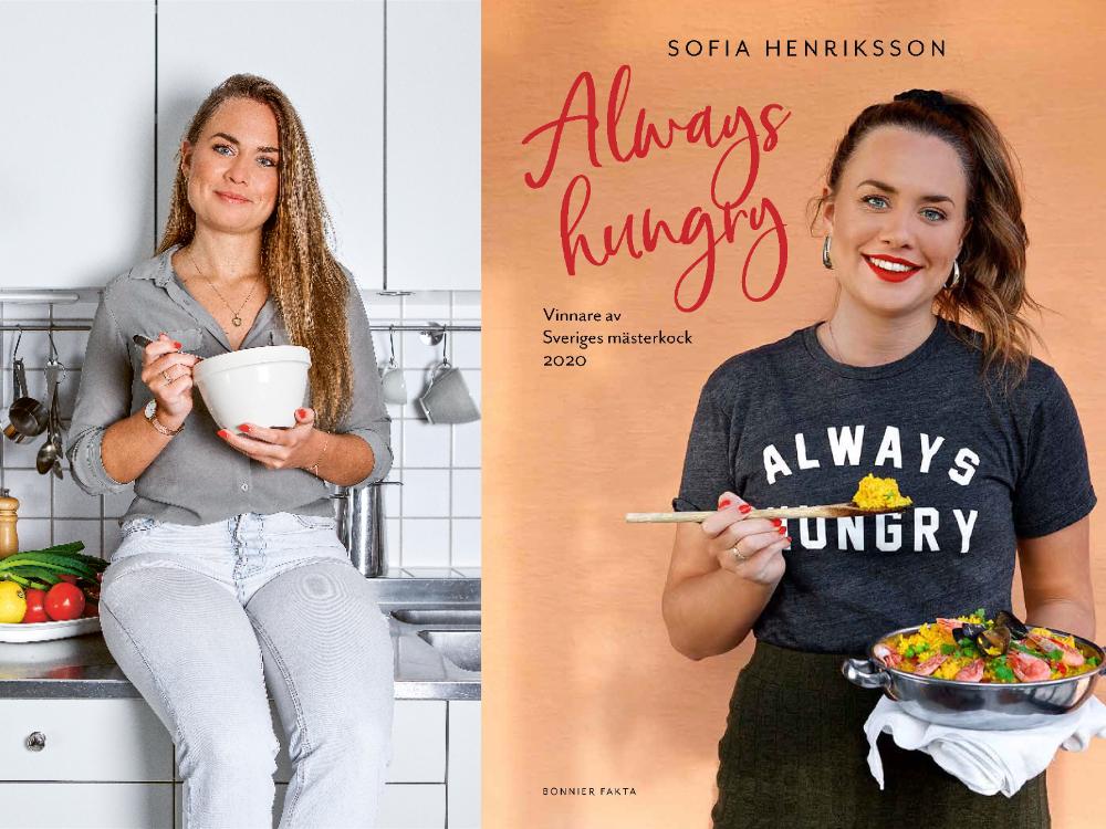 Sofia Henriksson med sin nya kokbok Always hungry.