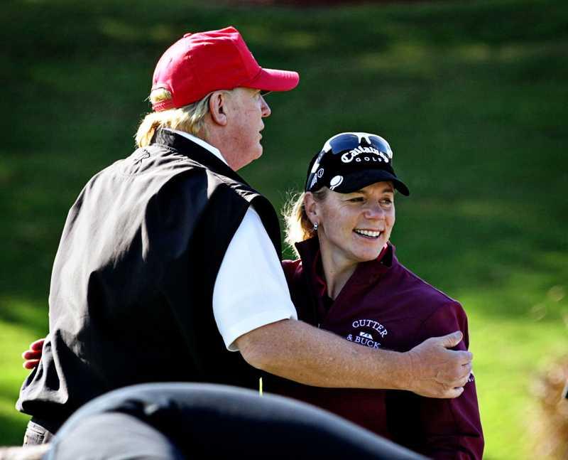 Trump och Sörenstam har tidigare spelat golf tillsammans. Arkivbild.