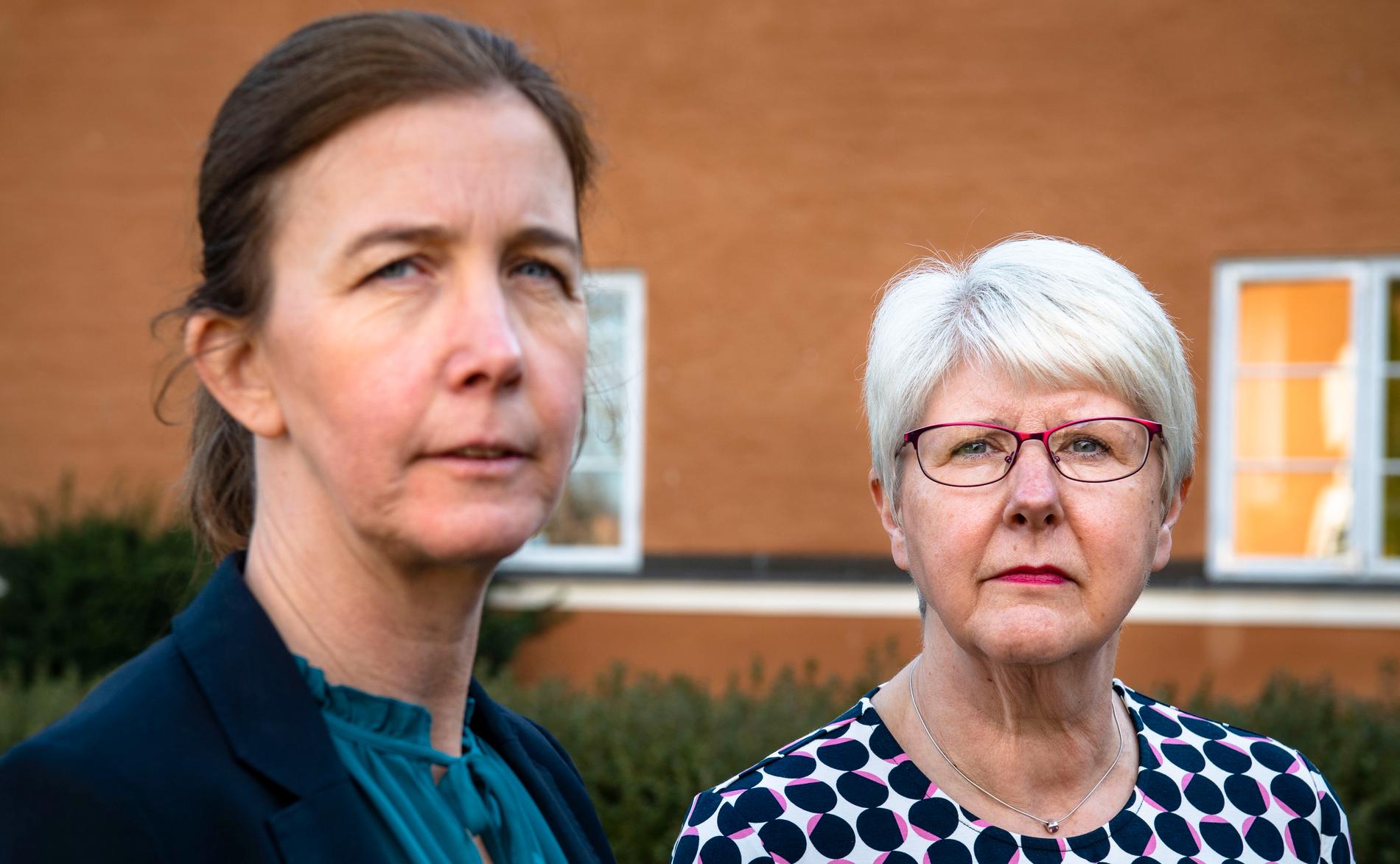 Anna Andersson, social sektorchef Borlänge och Anita Nordström (S), ordförande omsorgsnämnden. Anita jämför situationen i Borlänge med Estoniakatastrofen.