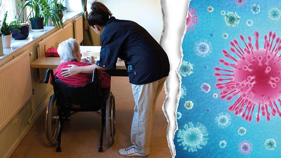 För att minimera antalet smittade inom äldrevården måste strikta dagliga kontrollsystem utvecklas för att hindra personal med lätta förkylningssymtom att ha kontakt med äldre vårdtagare, skriver 14 äldreforskare.