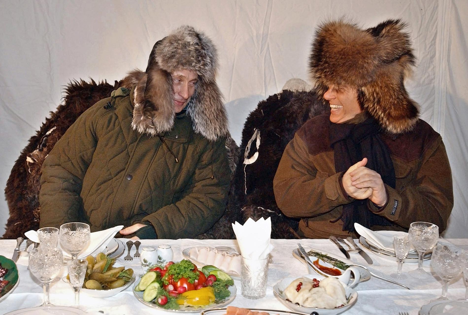 På middag med Rysslands Putin 2003.