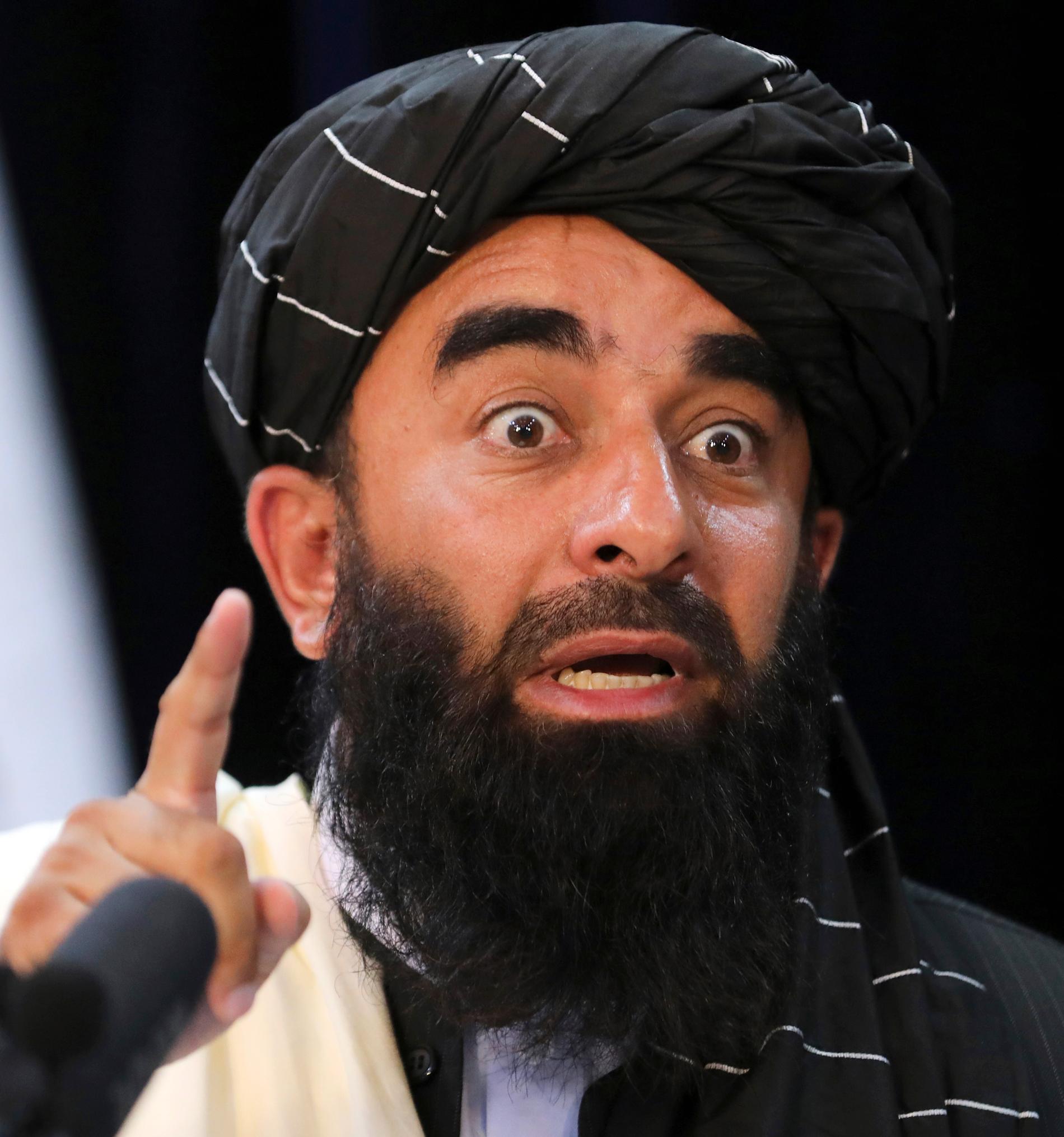 Talibanernas talesman Zabihullah Mujahid.