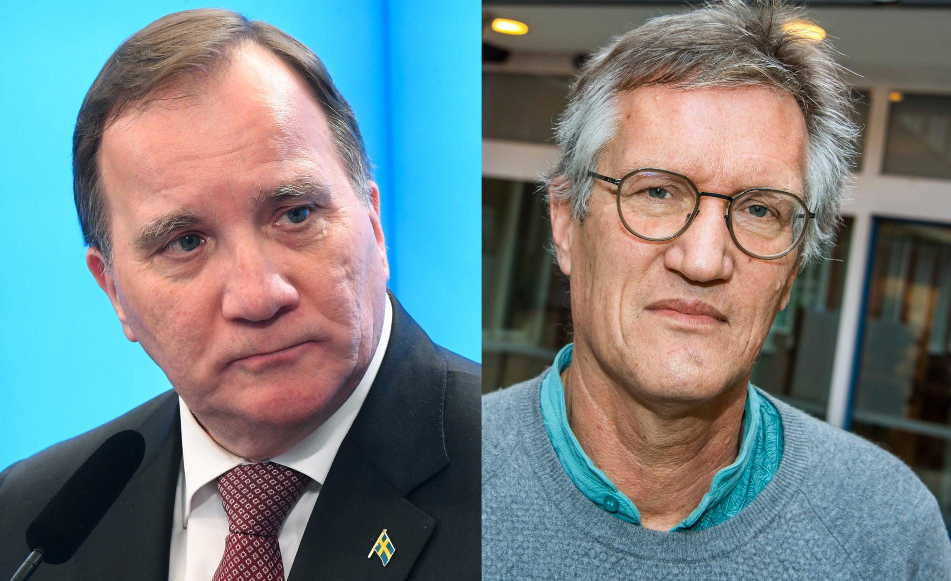 Vem är det som styr – statsminister Löfven eller statsepidemiolog Anders Tegnell? Eller båda? Arkivbilder i montage.
