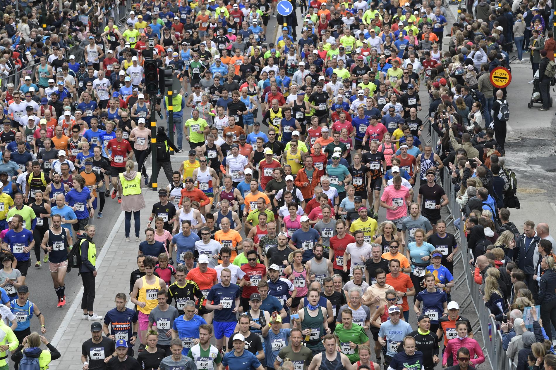 Starten i Stockholm Marathon 2019.