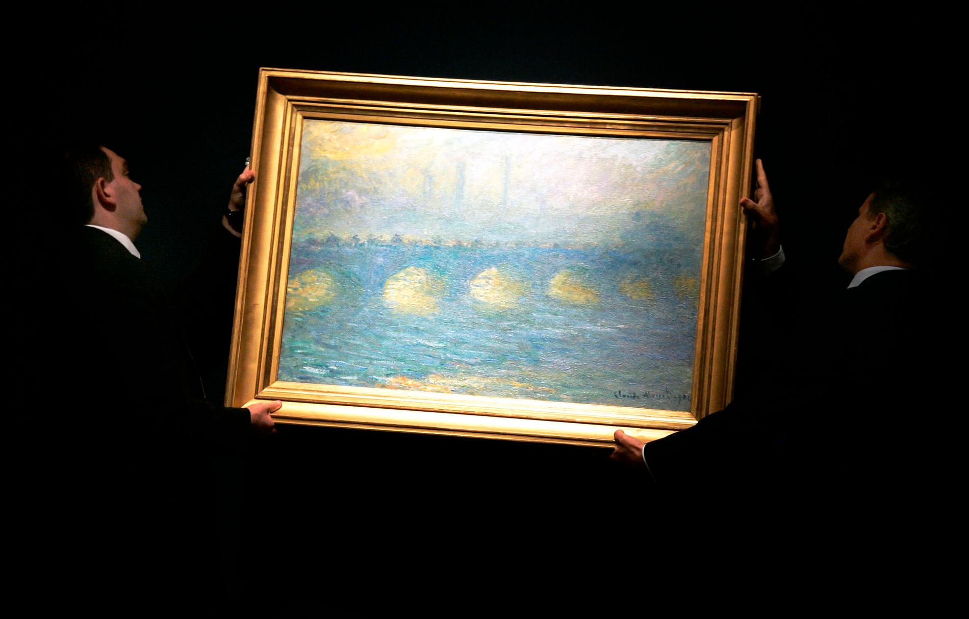 ”Waterloo Bridge, temps couvert” av Claude Monet.