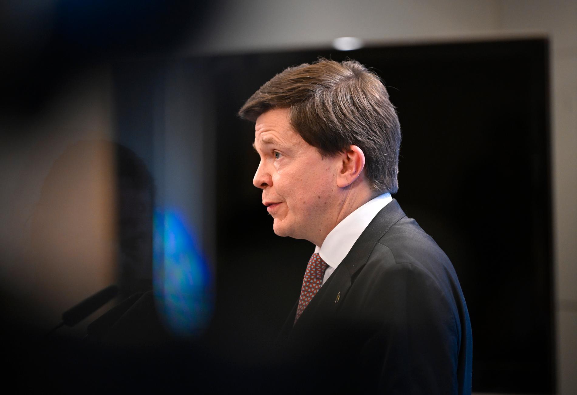 Riksdagens nuvarande talman Andreas Norlén har nominerats till att få fortsätta på posten. Arkivbild.