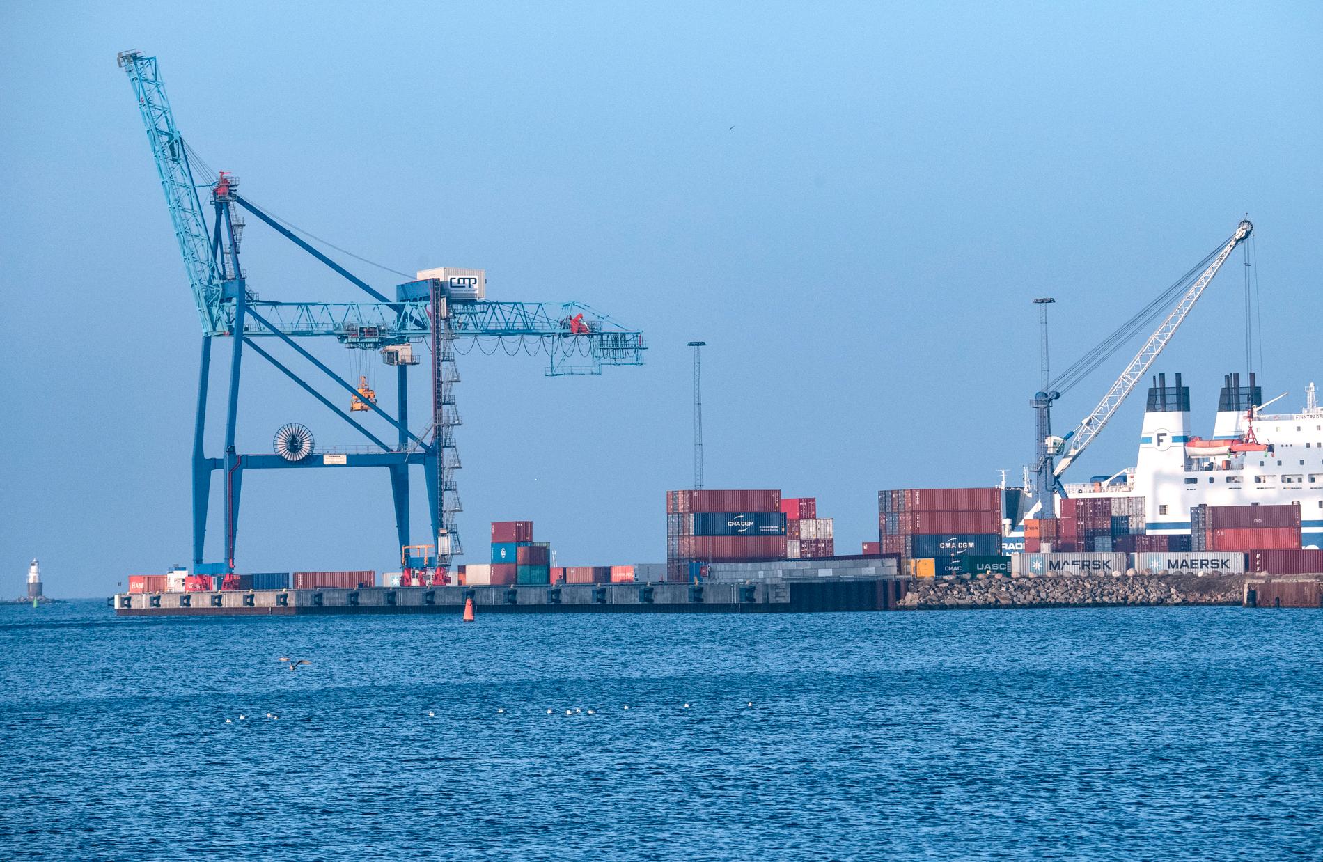 Containerterminalen i Norra Hamnen i Malmö. Arkivbild.