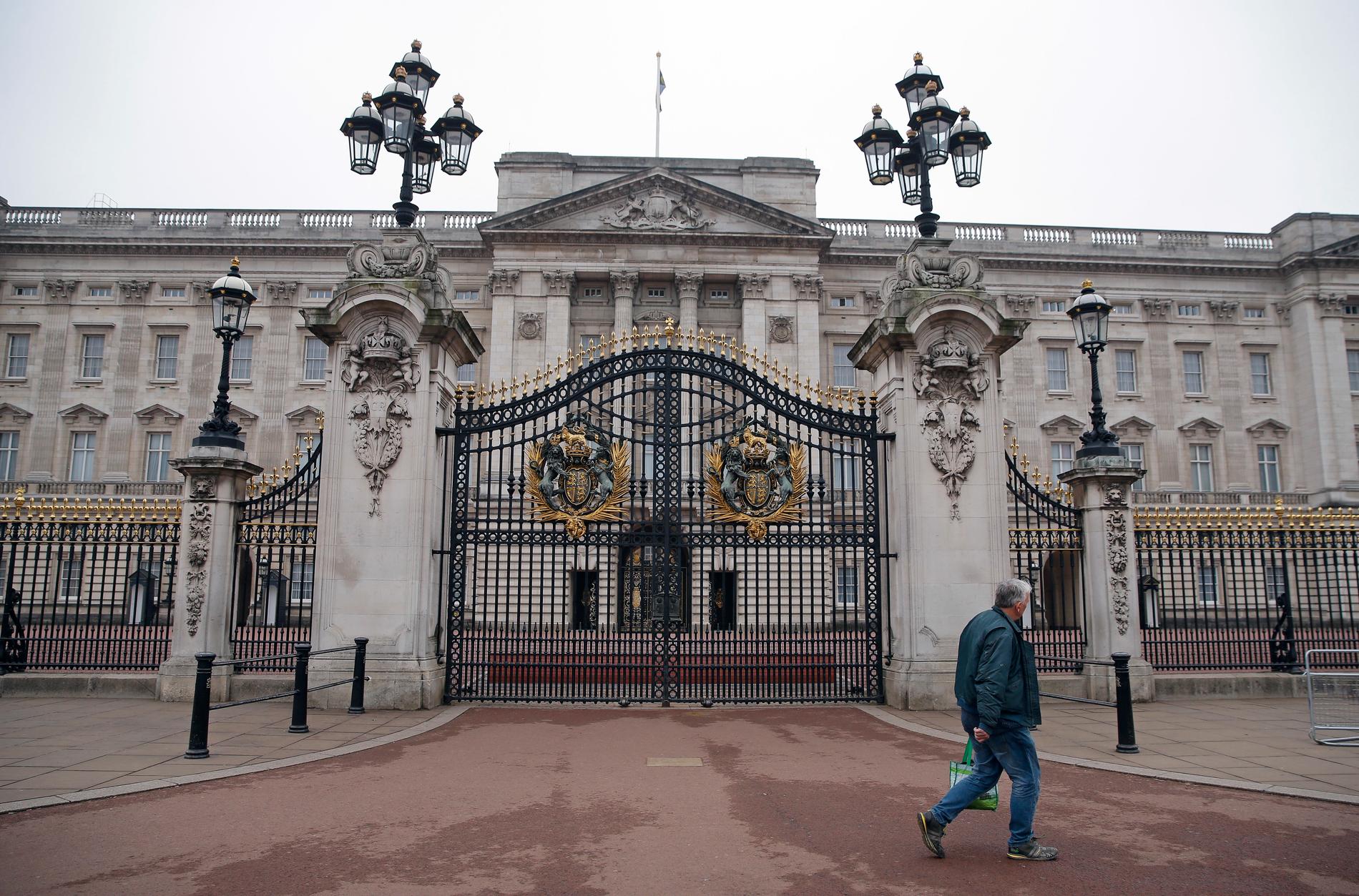 En man lyckades ta sig över grindarna som skyddar Buckingham Palace. Arkivbild.