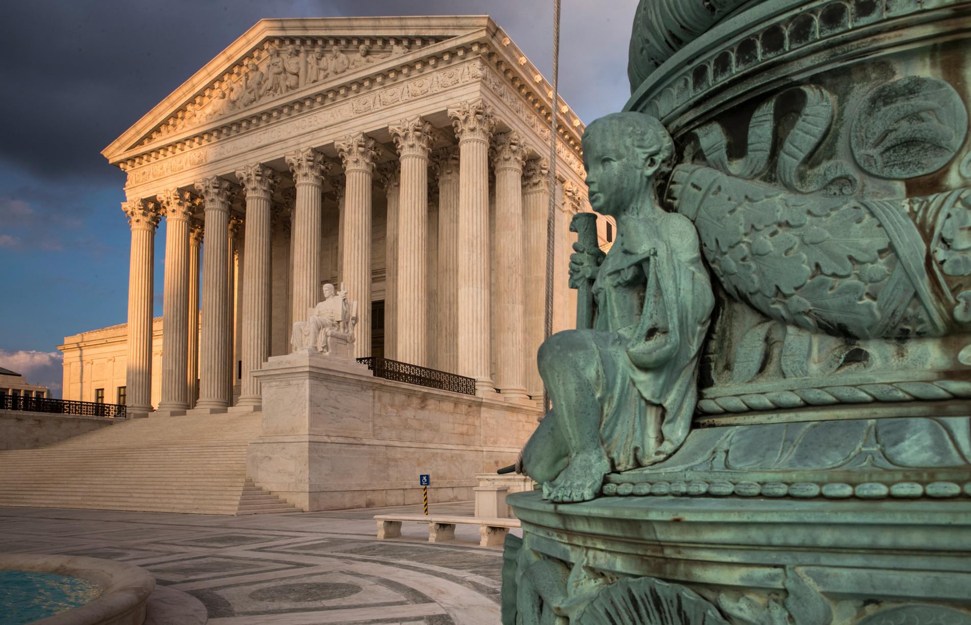 Högsta domstolen i Washington DC i USA. Arkivbild.