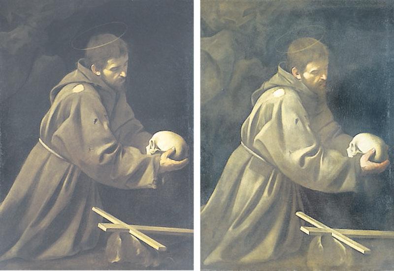 Caravaggios (1573–1610) ”Den helige Franciskus” gånger två på Nationalmuseum. En är äkta, en är kopia. Svaret hittar du på länken nedan.