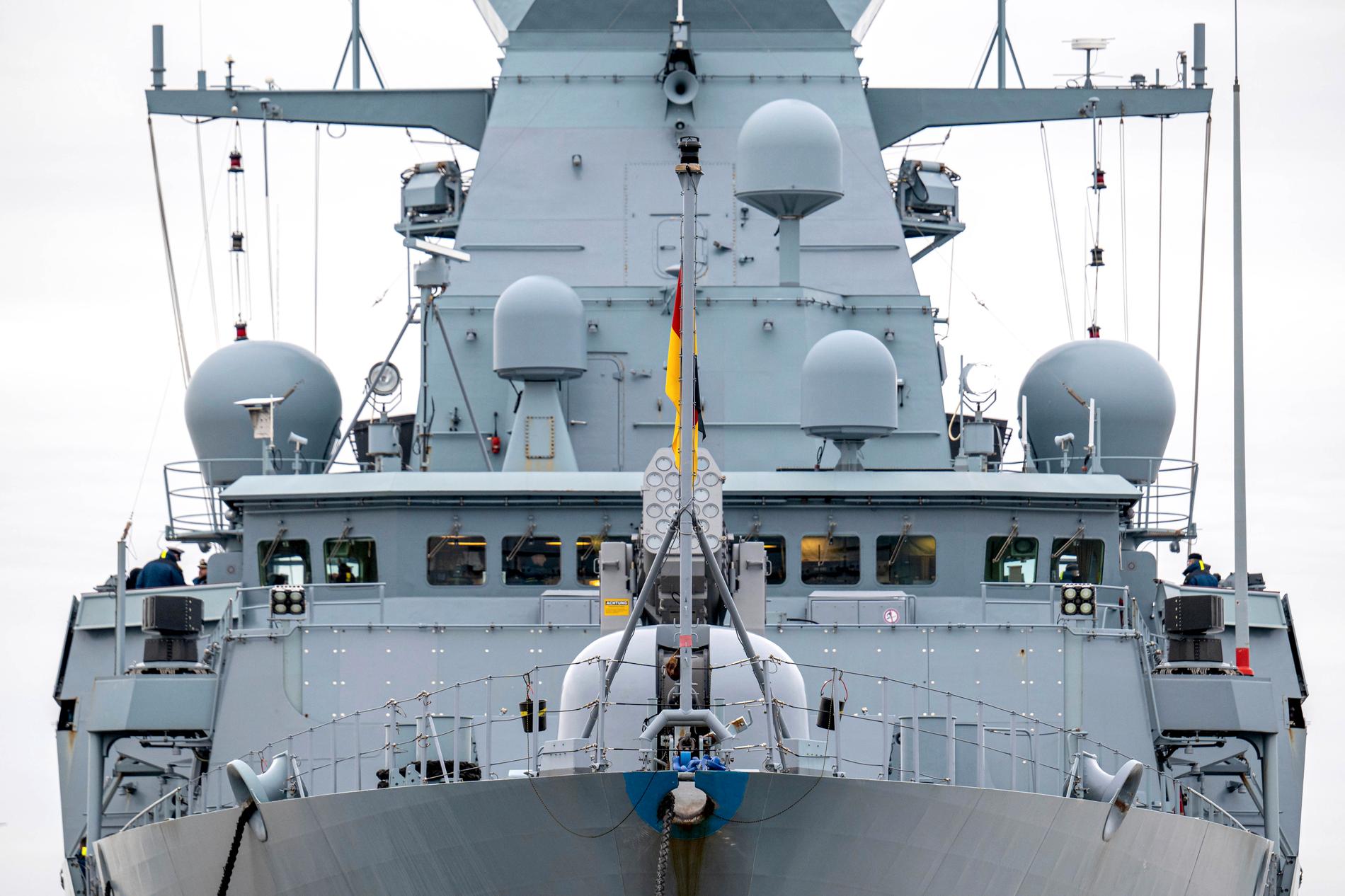 Den tyska fregatten Hessen är ett av fartygen som deltagit i EU-insatsen i Röda havet.