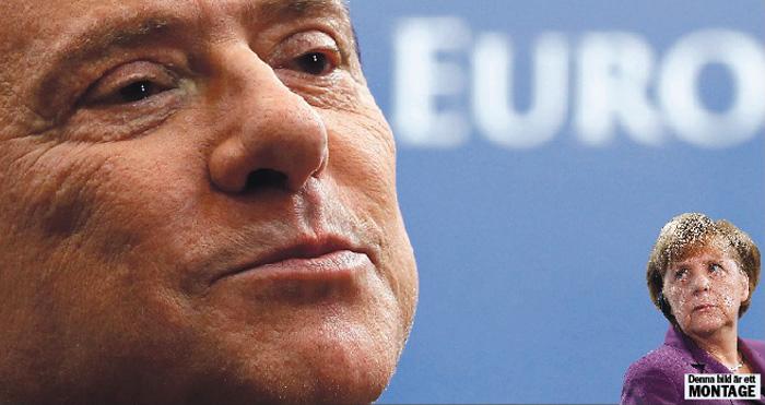 tyskland på tvären Efter otaliga skandaler blev det till sist Italiens skuldkris som fick Berlusconi på fall. Landet – och euron – skulle kunna räddas av den europeiska centralbanken, men Angela Merkels inflationsrädsla sätter käppar i hjulet.