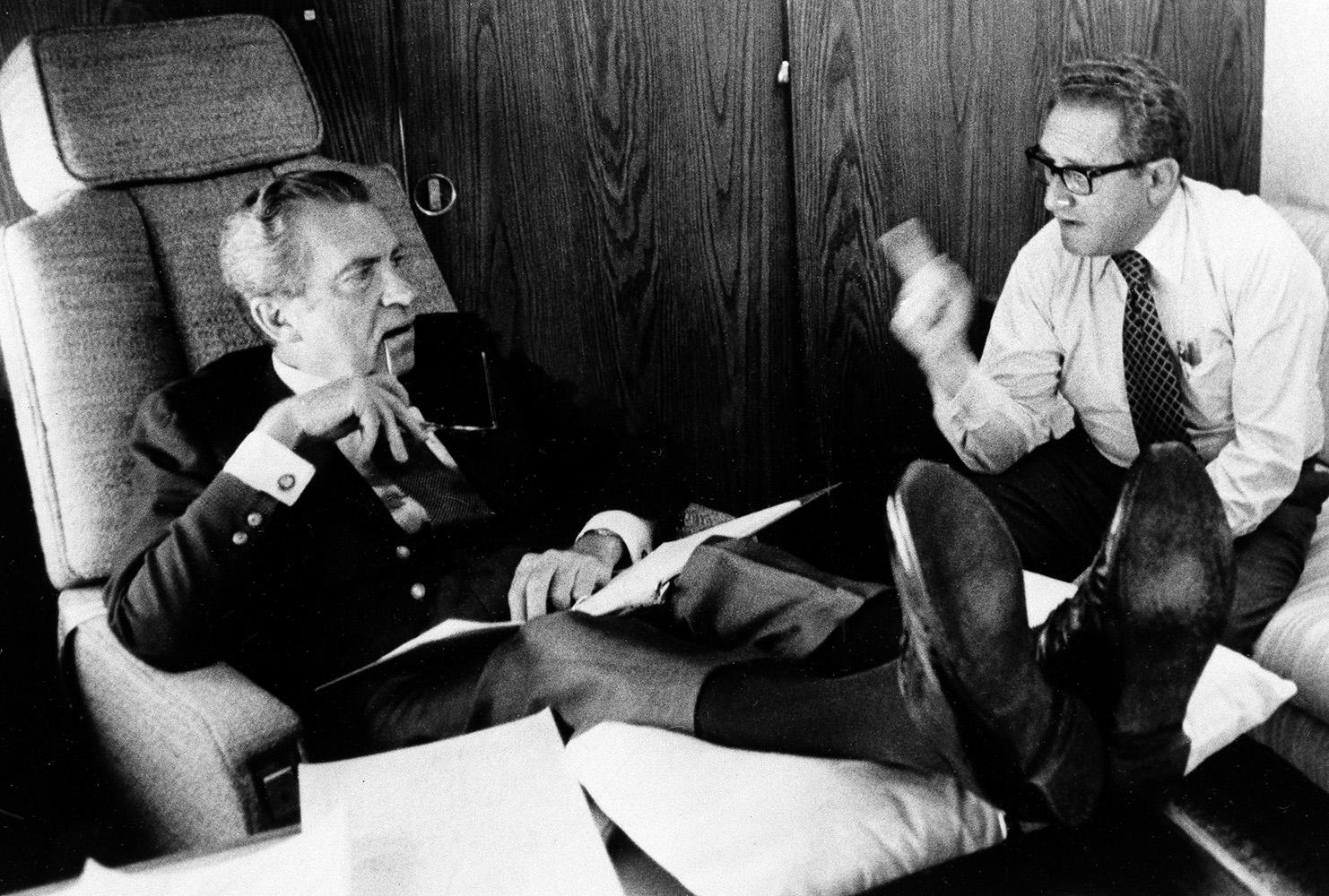 President Richard Nixon och Henry Kissinger, 1974.