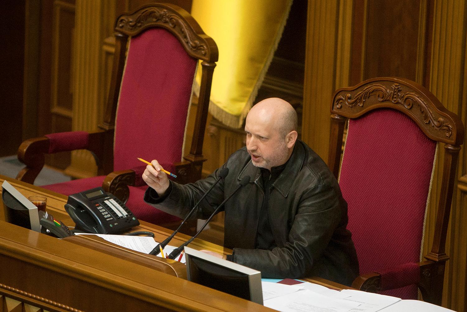 NY TALMAN Oleksandr Turtjynov, som beskrivs somJulia Tymosjenkos högra hand, är utsedd till ny talman i parlamentet.