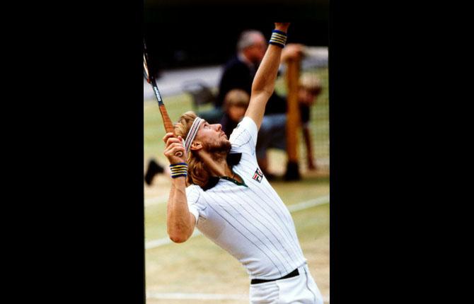 Wimbeldonfinal 1980. Björn Borg spelar mot John McEnroe, USA.