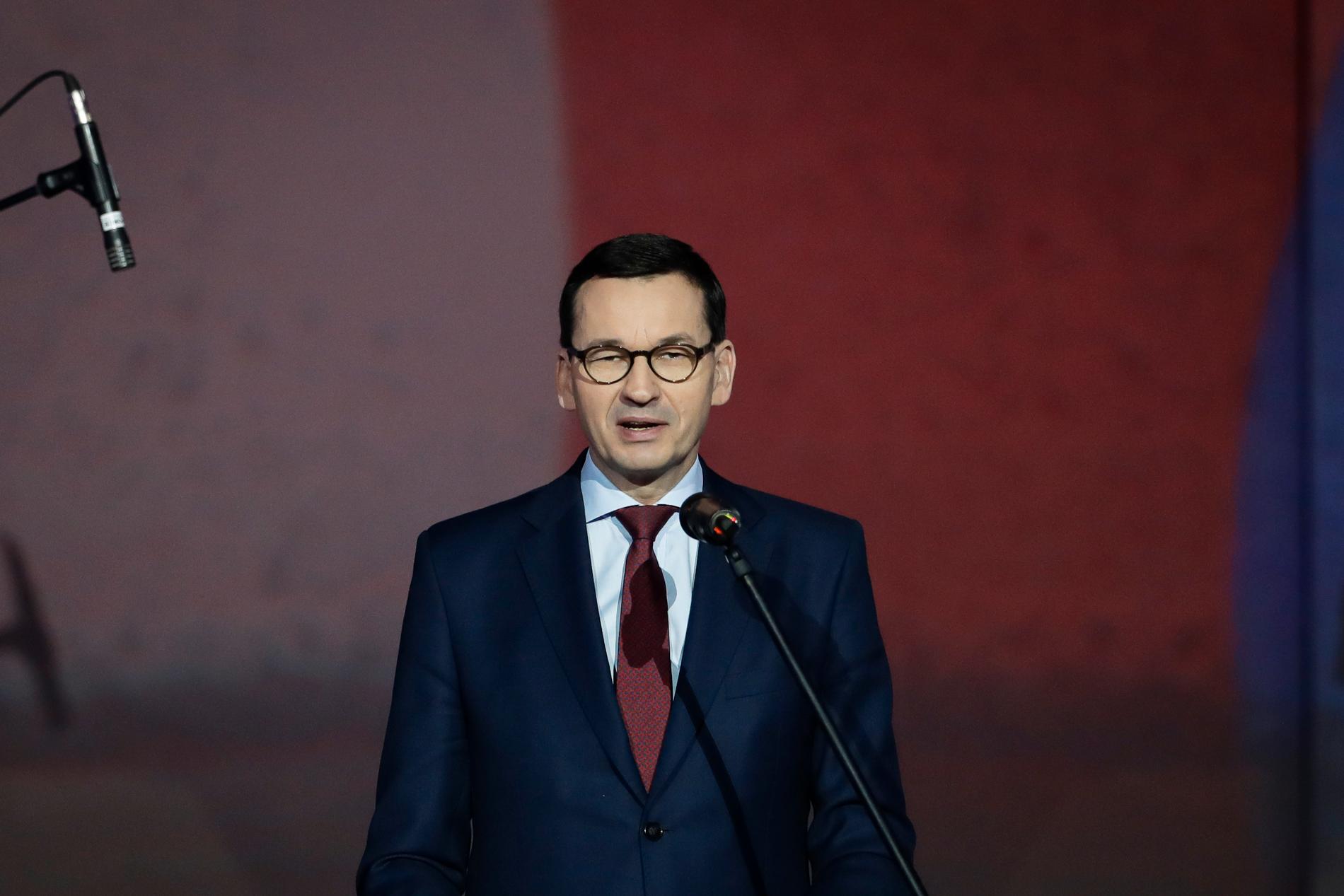 Polens premiärminister Mateusz Morawiecki. Arkivbild.