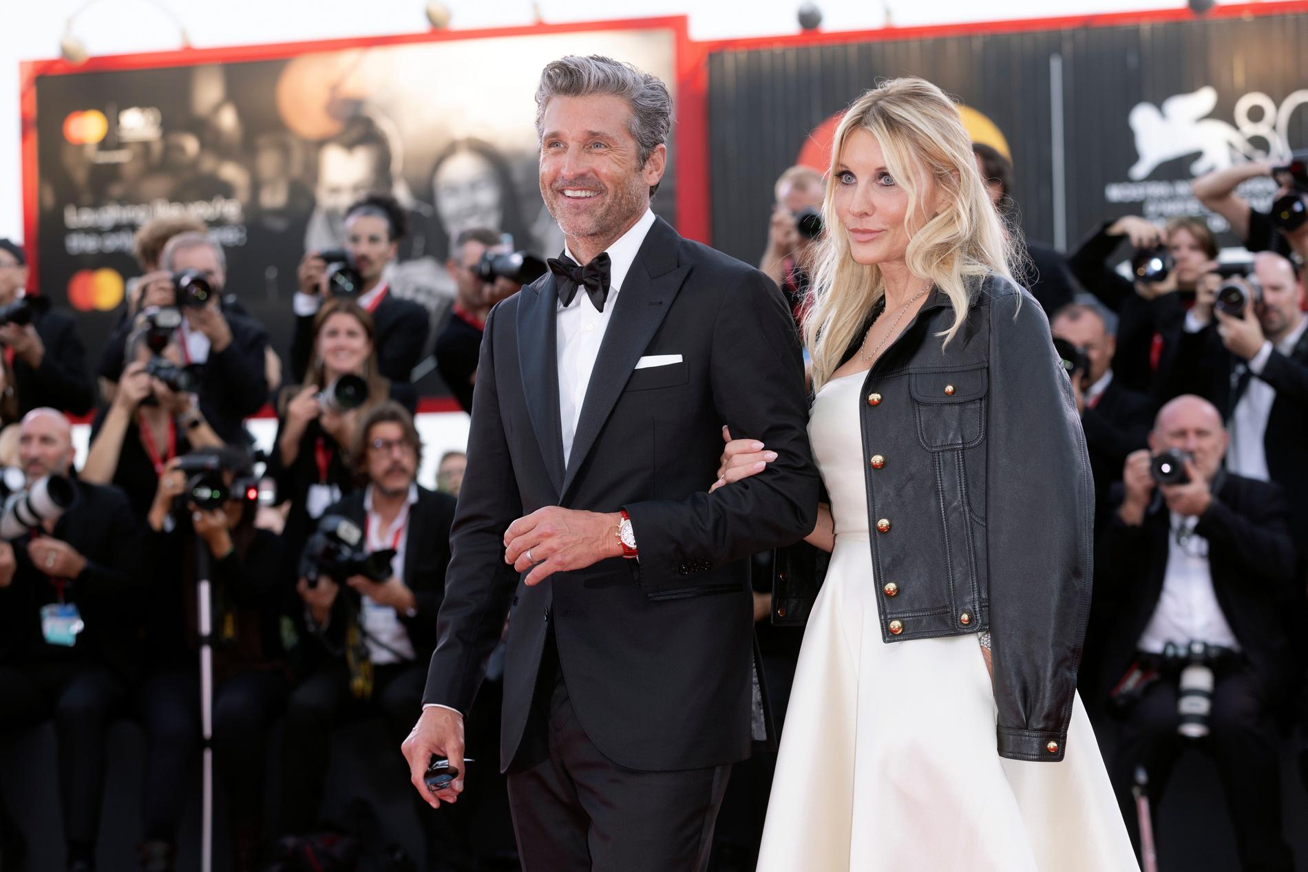 Patrick Dempsey och hustrun Jillian Fink på filmfestivalen i Venedig.