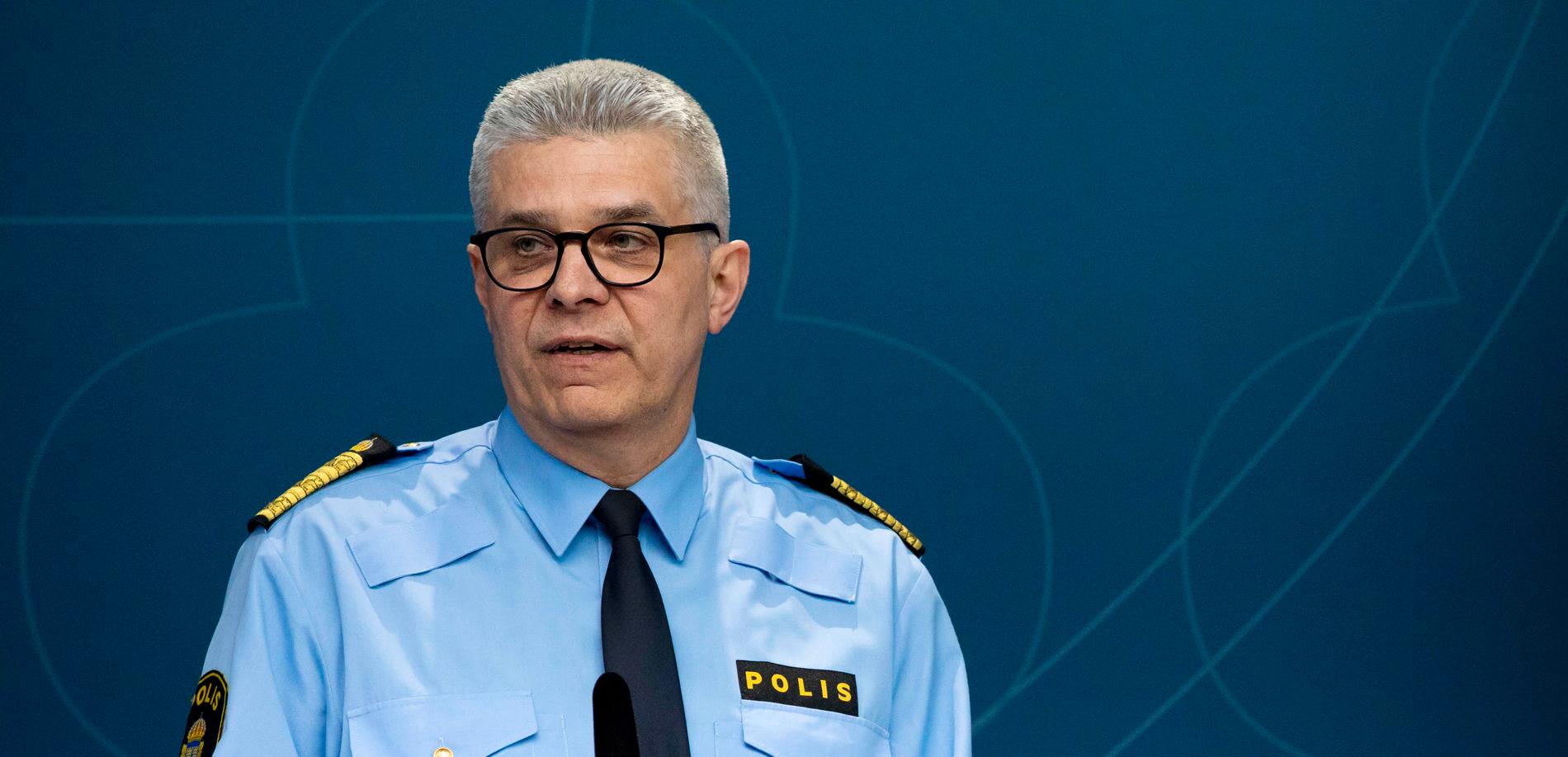 Rikspolischef Anders Thornberg om dödsskjutningarna: ”Kommer aldrig vända om vi inte bryter gängkriminaliteten”. 