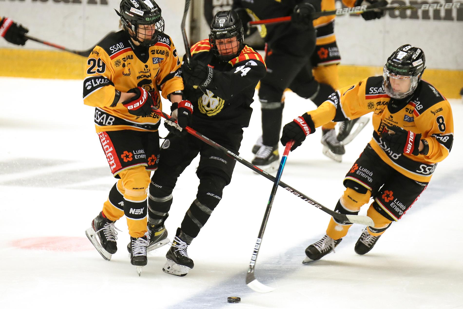 Anna Meixner, i svart, ledde Brynäs till sjätte raka segern i SDHL.