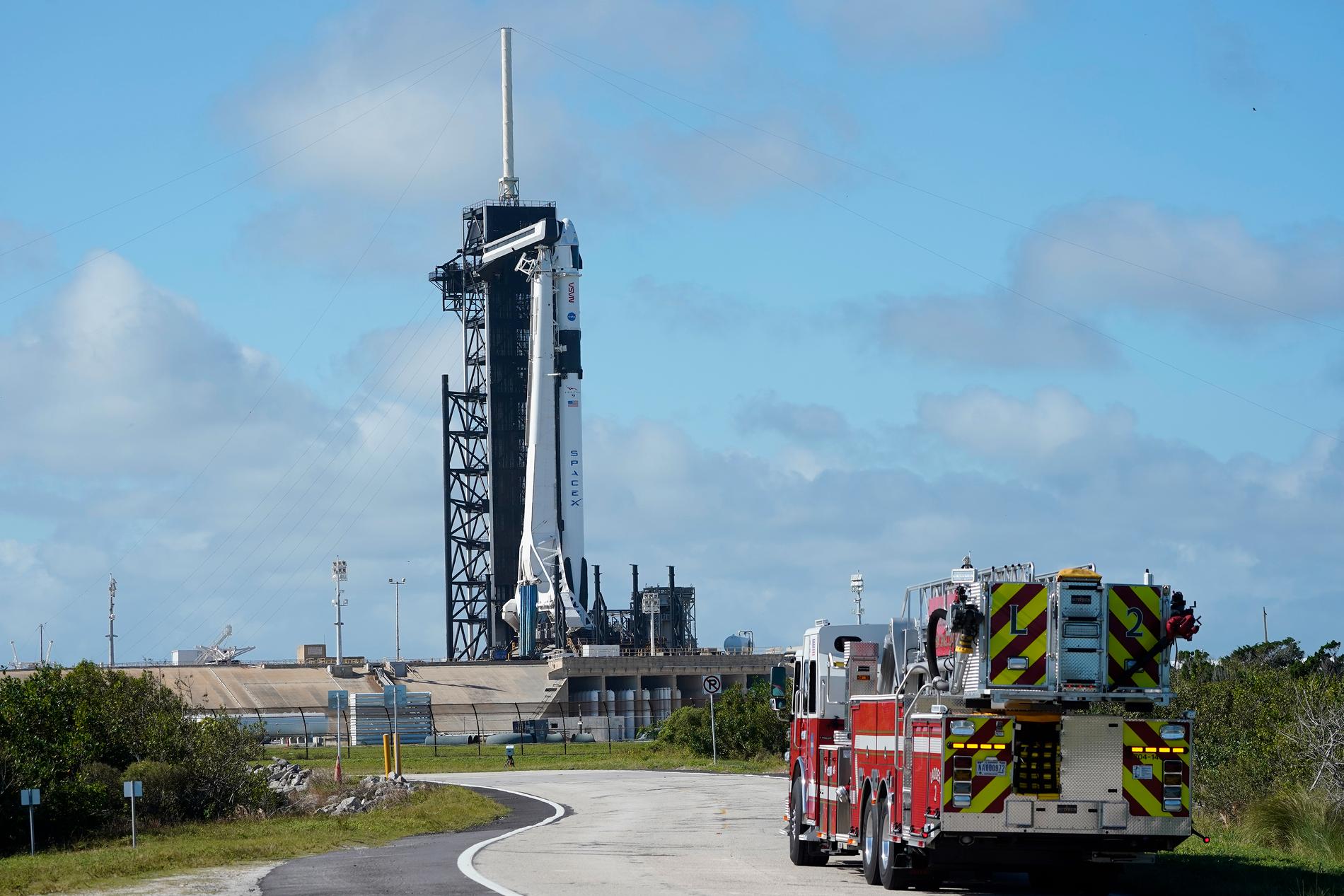 Raketen skjuts upp från Kennedy Space Center i Florida.