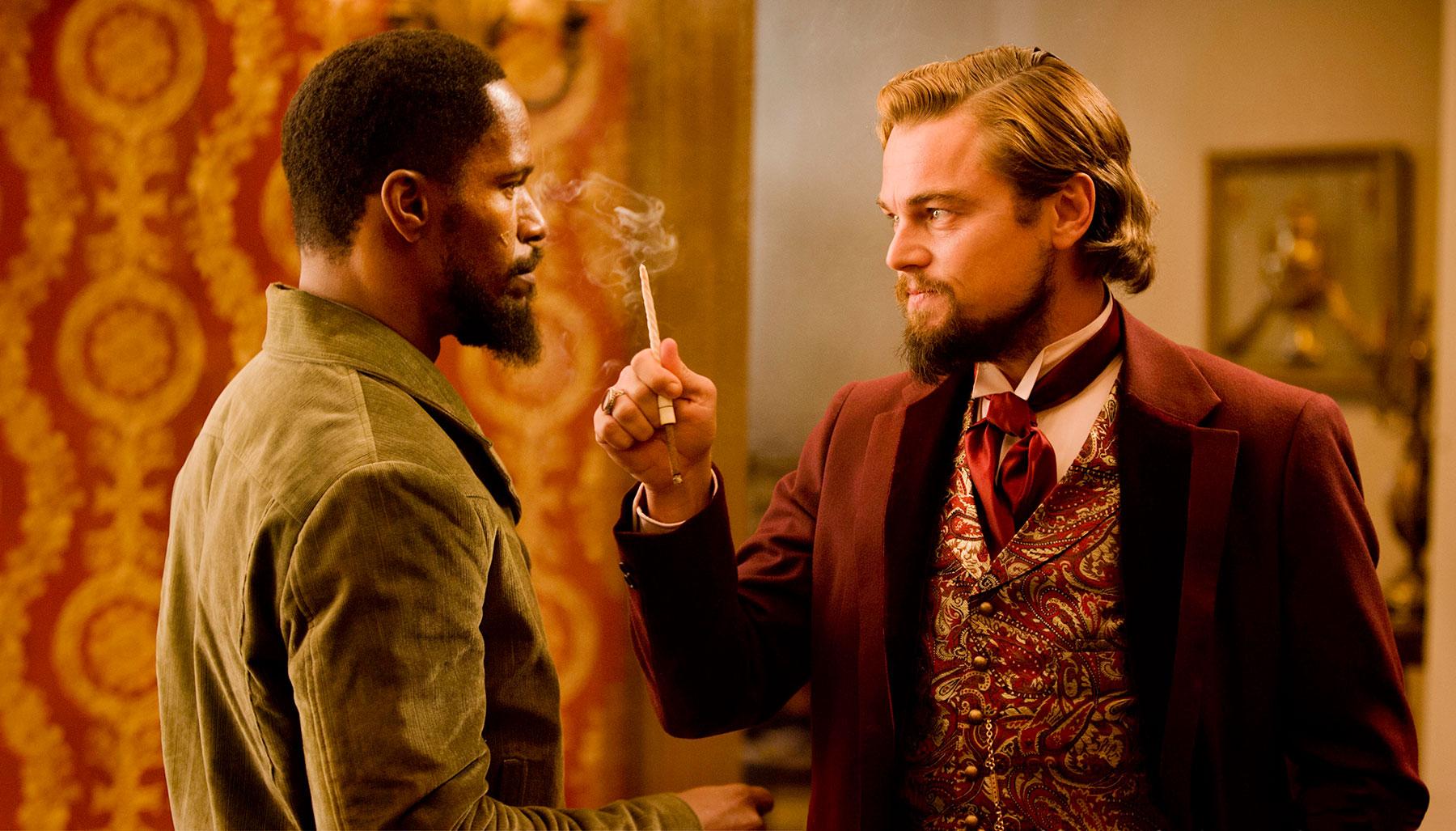 Jamie Foxx och Leonardo DiCaprio i Tarantinos film ”Django unchained”.