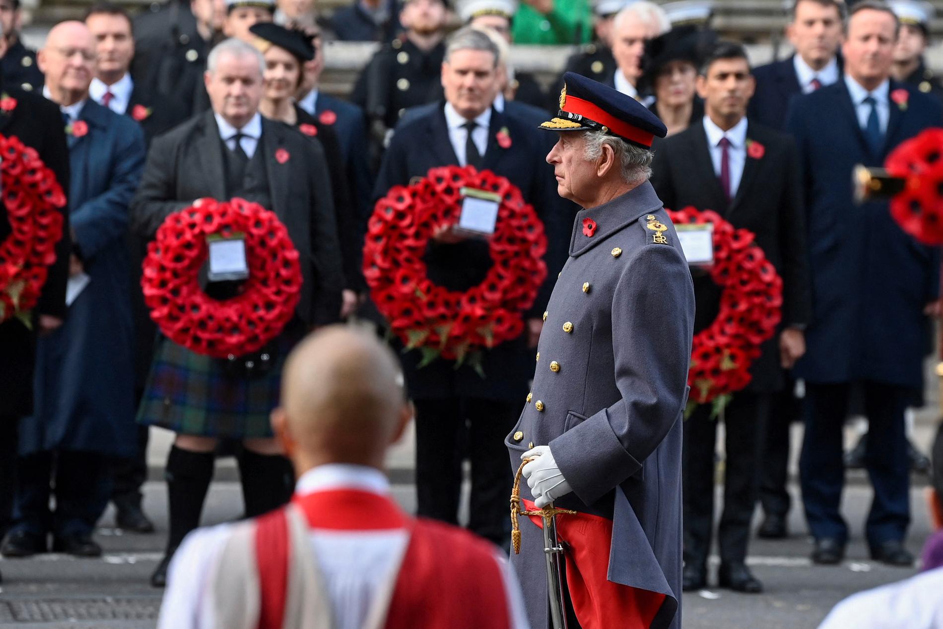 Kung Charles III under minnesdagen i London.