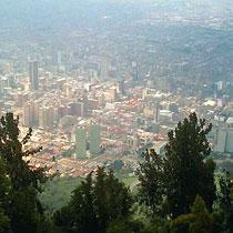 Från en kulle ser man hela Bogota.
