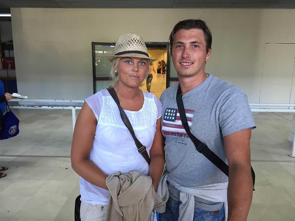 Sofia Hansson, 25 och Johan Hofmann, 26, från Lerum ska vara på Kreta i en vecka
