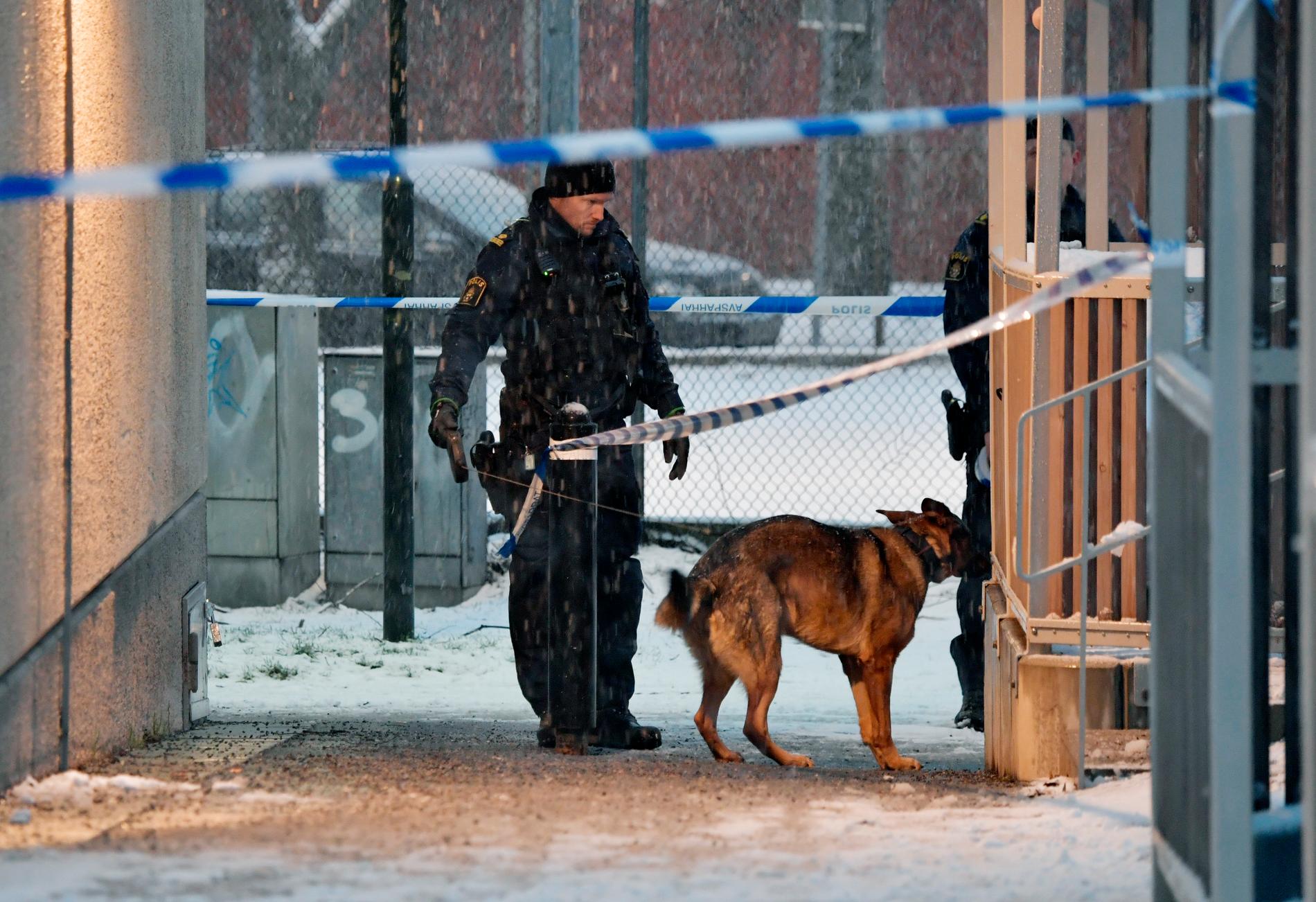 Det har inträffat en skottlossning i Enskede i södra Stockholm.