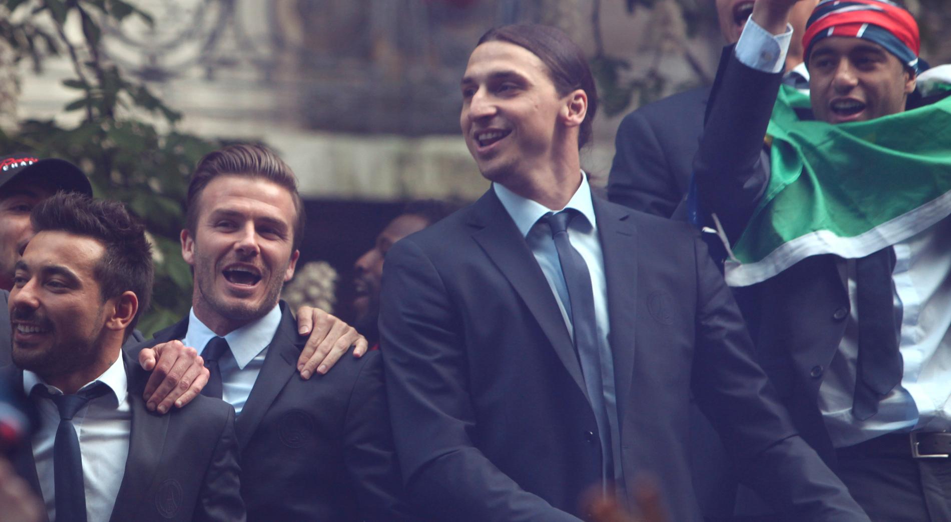 Beckham och Zlatan var lagkamrater i PSG