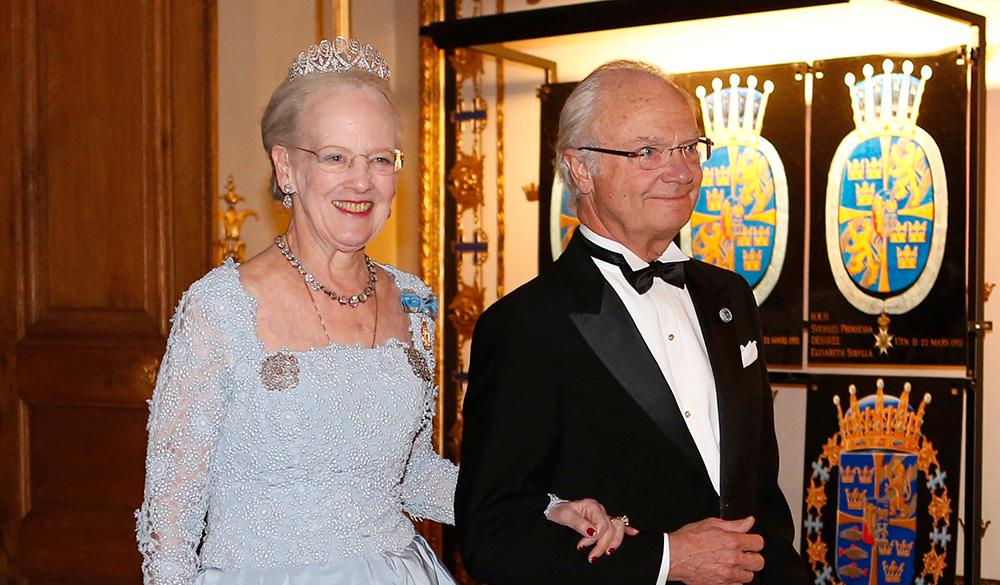 Drottning Margrethe och hennes kung CArl XVI Gustaf vid kungens 40-årsjubileum på tronen. 