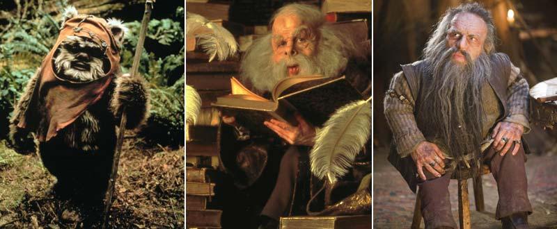 Från ewoken ”Wicket W. Warrick” i ”Star Wars episod VI” till professor Flitwick i ”Harry Potter”-filmerna och avslutningsvis till Nikabrik i ”Berättelsen om Narnia: Prins Caspian”.