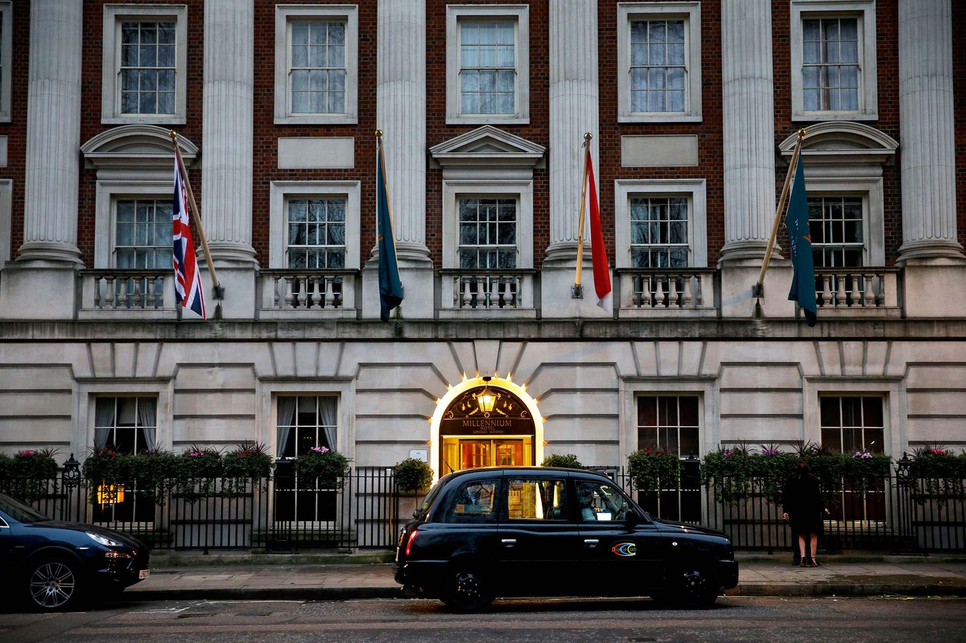 London toppar listan över städer där svenskarna spenderar flest hotellnätter även detta år. På bilden: Millennium hotel, Grosvenor Square i London.