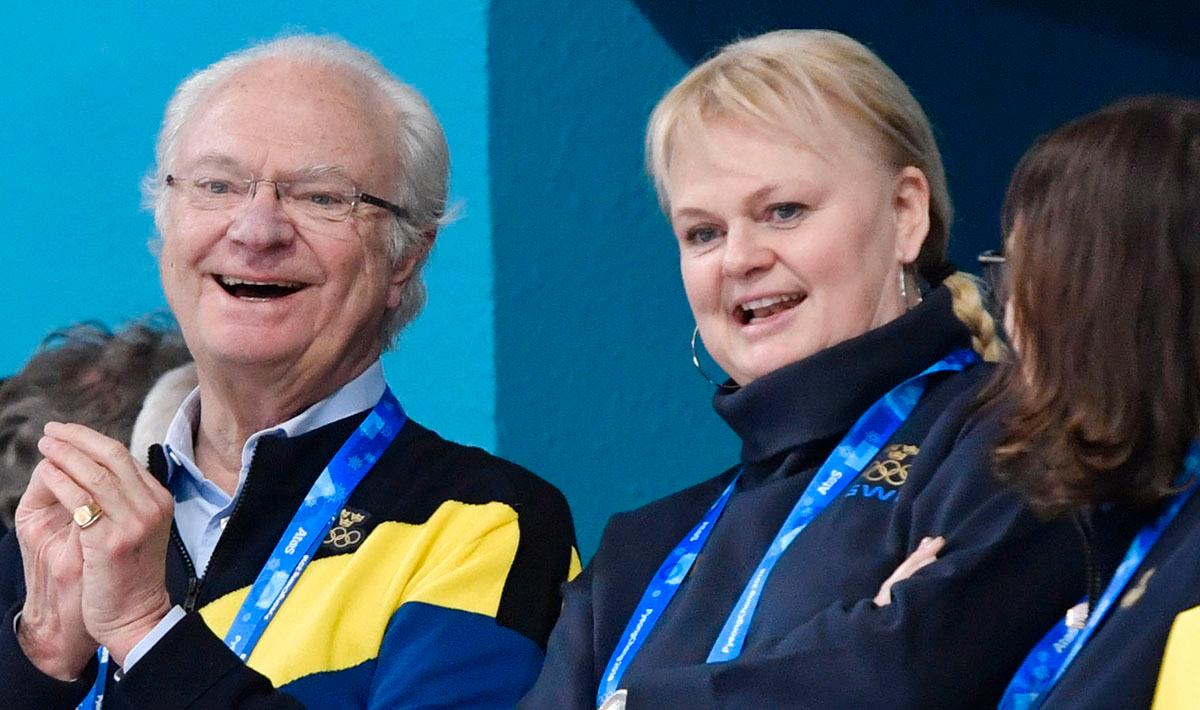 Anette Norberg med kungen i OS 2018