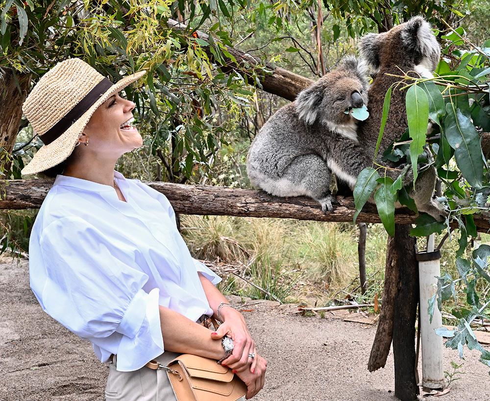 Kronprinsessan Victoria träffade koalor i Namadgi-nationalparken.
