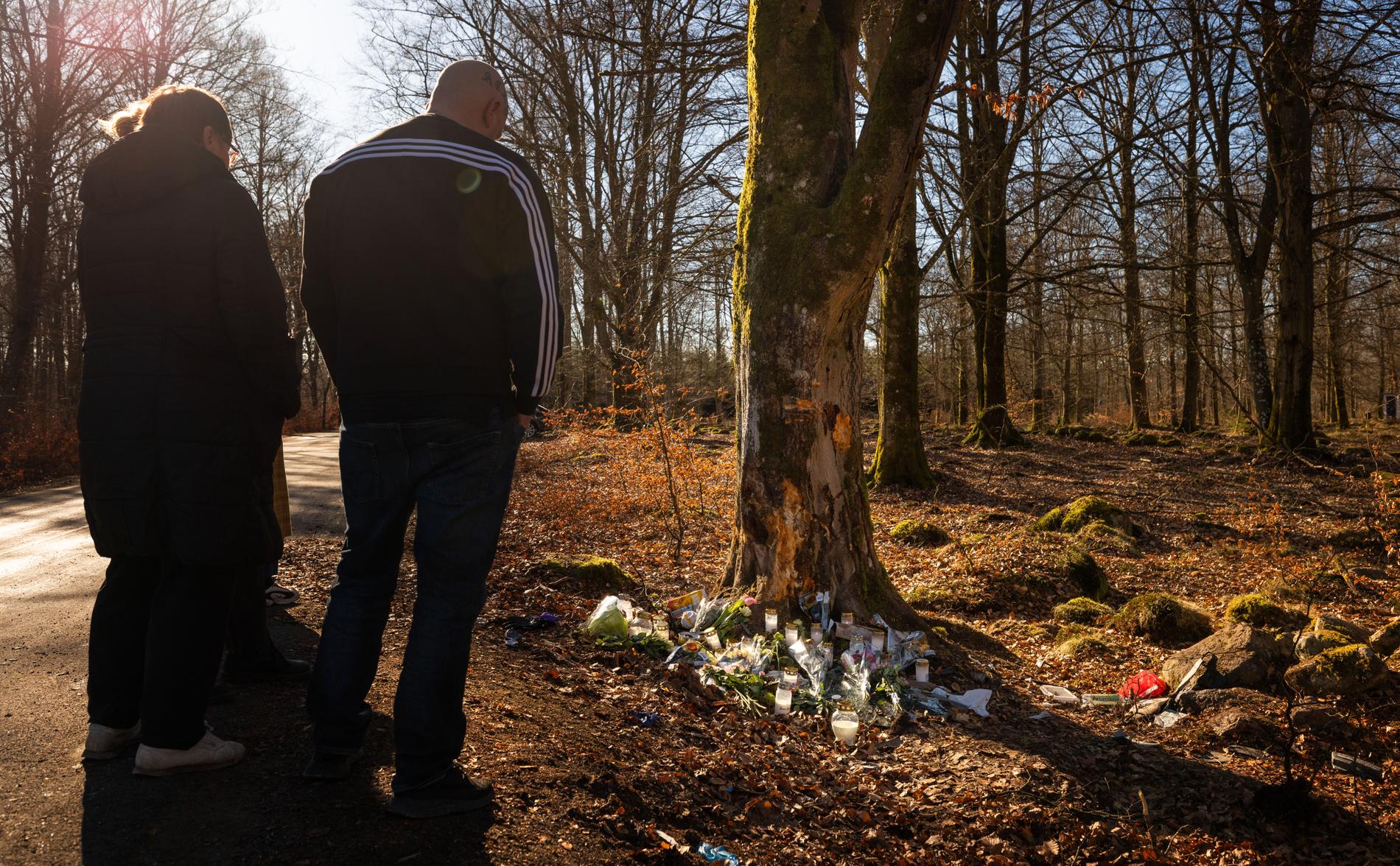 Andreas Rynborn var på olycksplatsen dagen efter olyckan tillsammans med familj och släkt för minnas Totte Levin. 