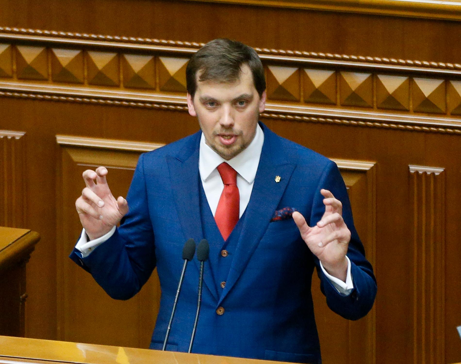 Oleksyj Hontjaruk i parlamentet i Kiev i augusti förra året.