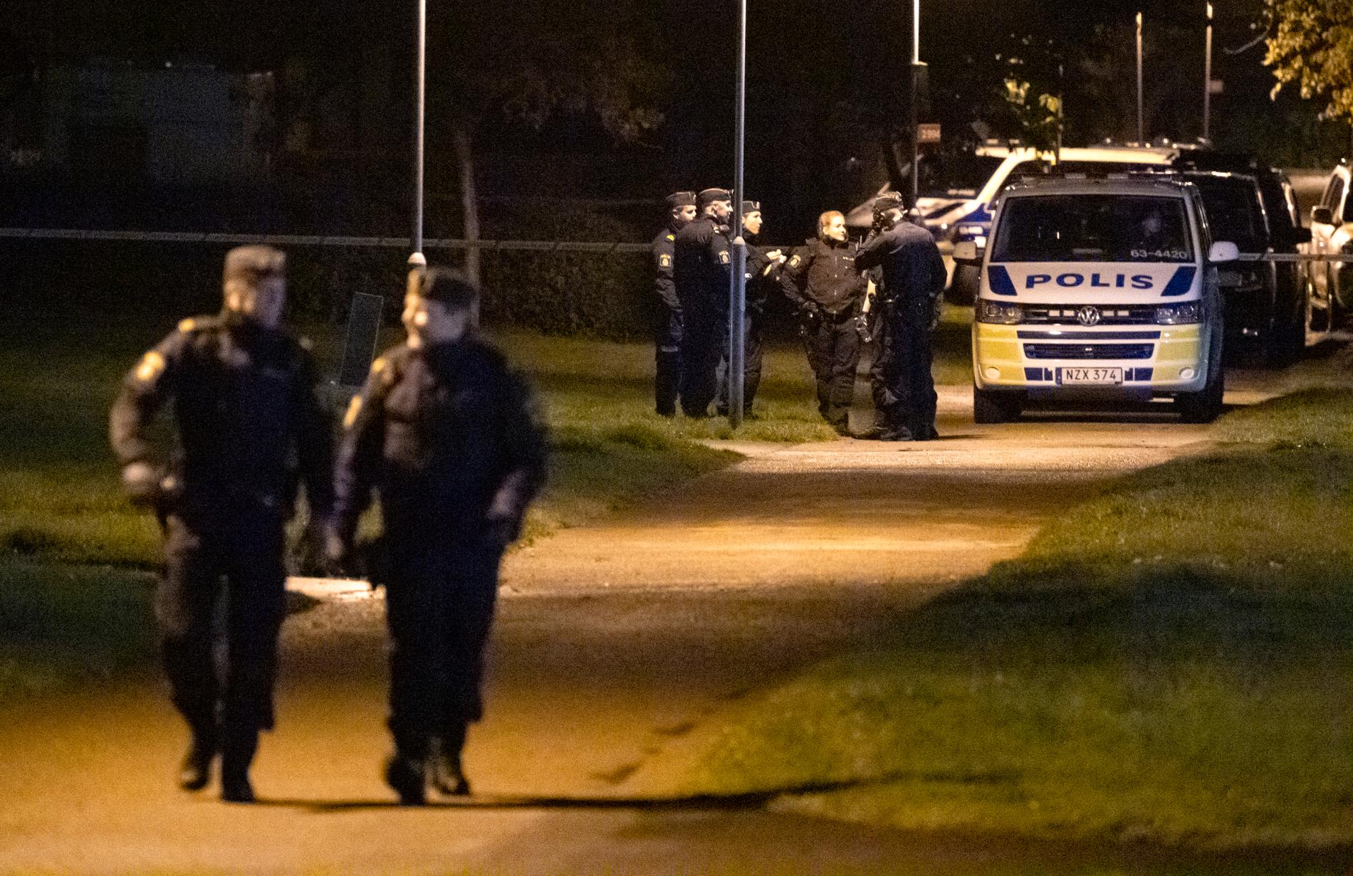 En person greps av polisens insatsstyrka i Helsingborgs kommun under natten.