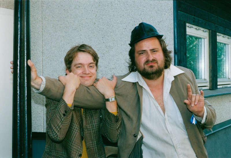 Crispin och tv-partnern Micke Dubois 1991.