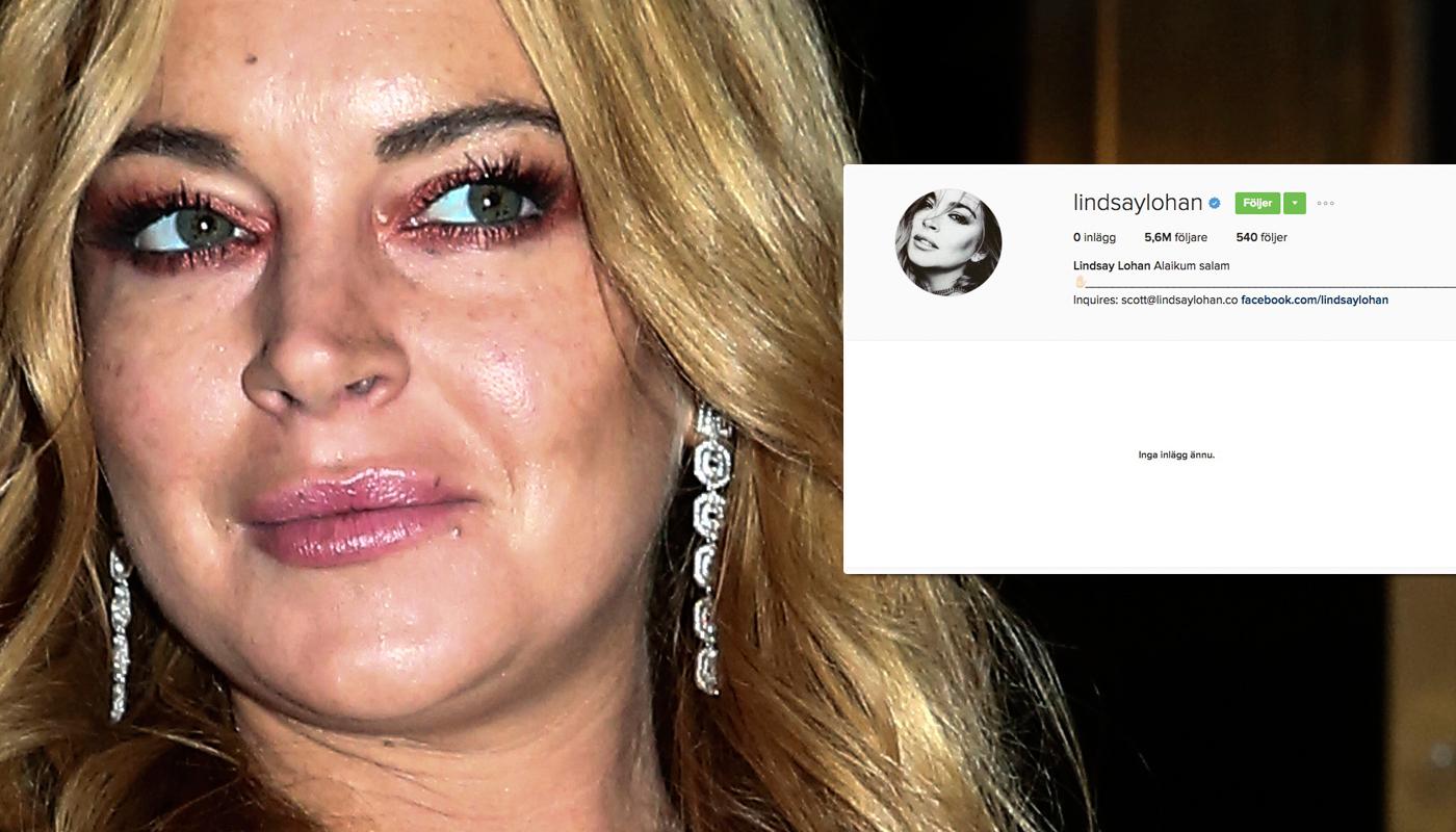 Lindsay Lohans insta-konto startar spekulationer.